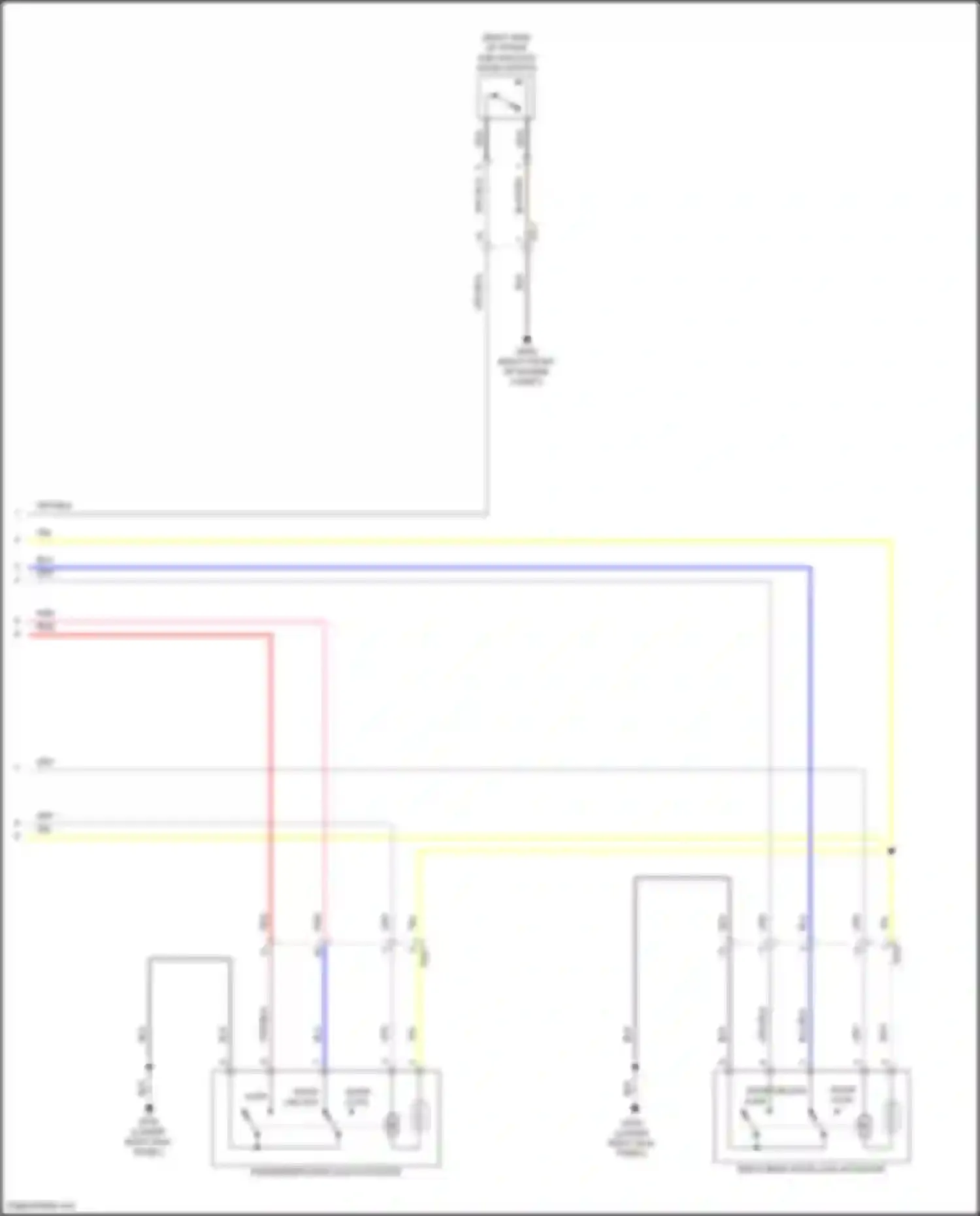 Wiring diagram passenger door lock actuator for Genesis G70 I facelift (2020-2024) (1 of 9)