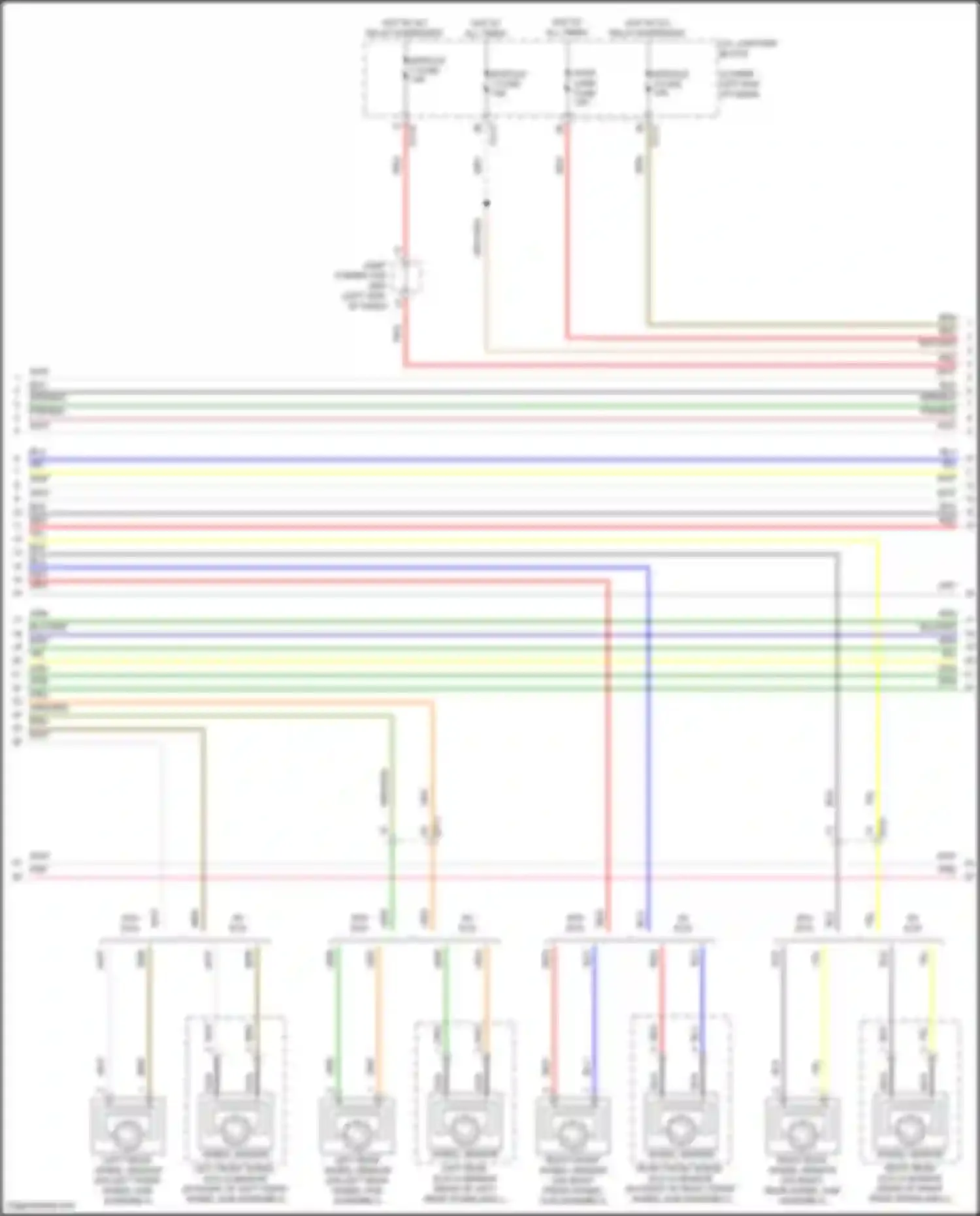 Wiring diagram right front wheel ecs g-sensor for Genesis G70 I facelift (2020-2024) (1 of 4)