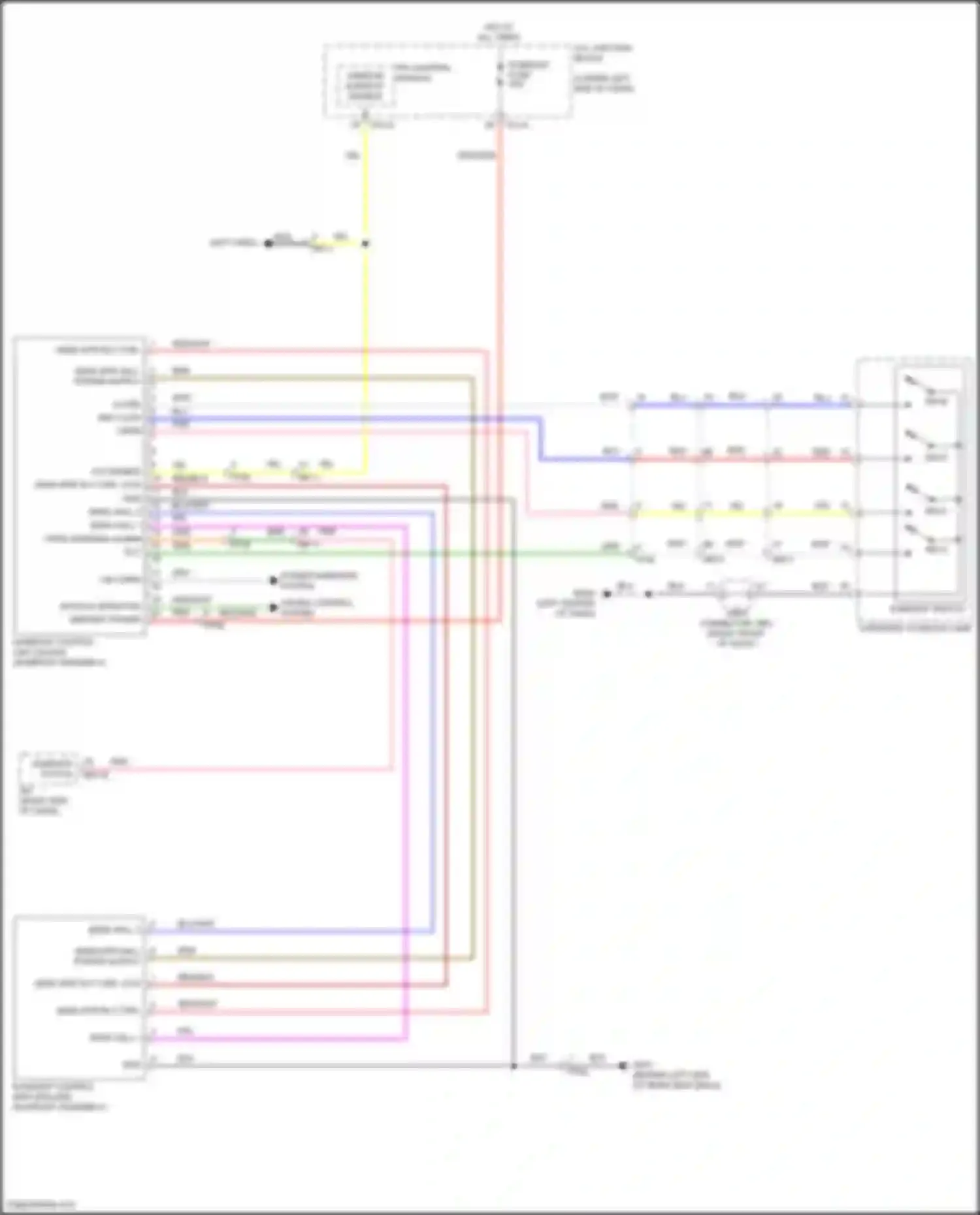 Wiring diagram sunroof fuse for Genesis G70 I facelift (2020-2024) (2 of 2)