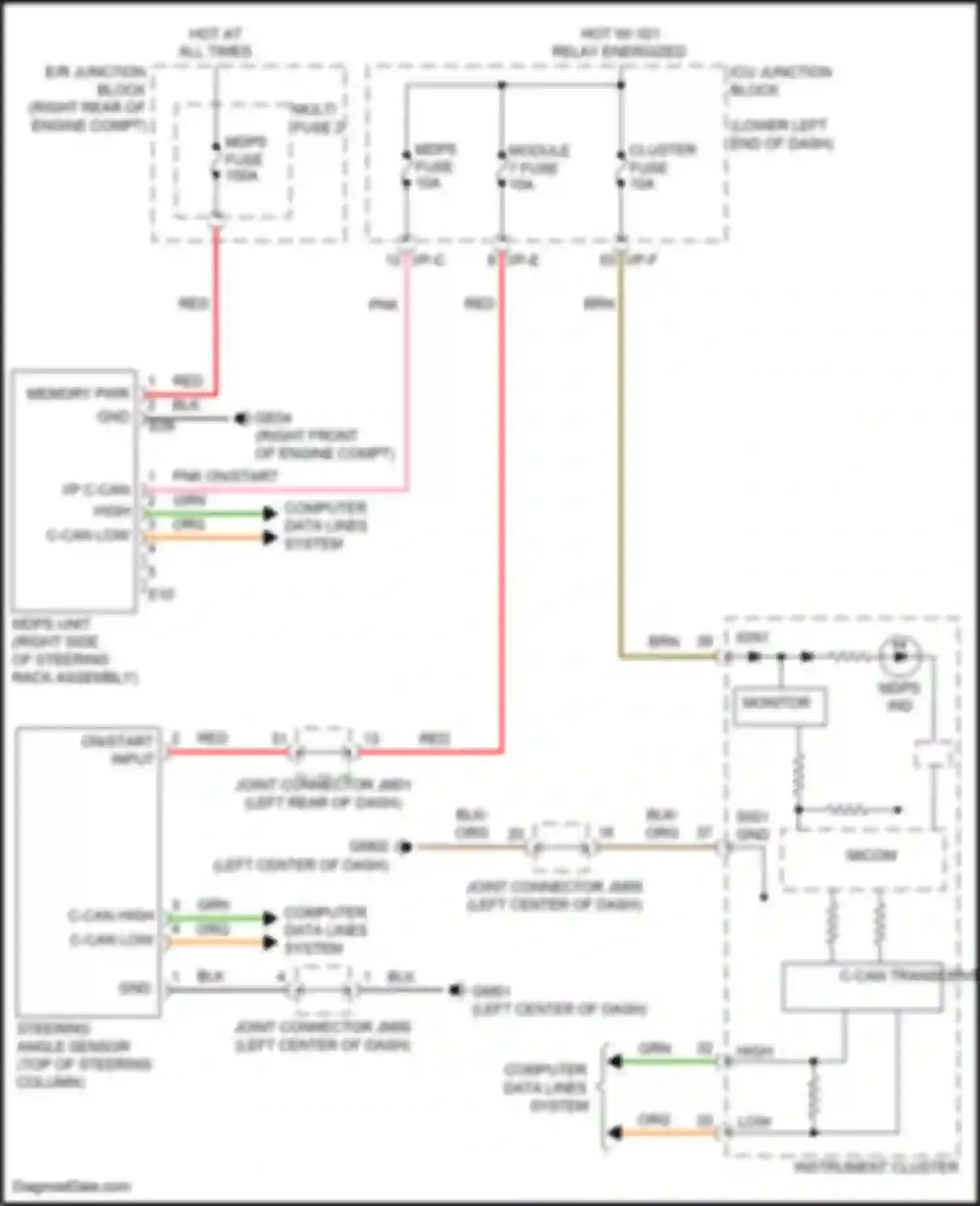 G70 Genesis I (2017-2021): Electronic power steering circuit