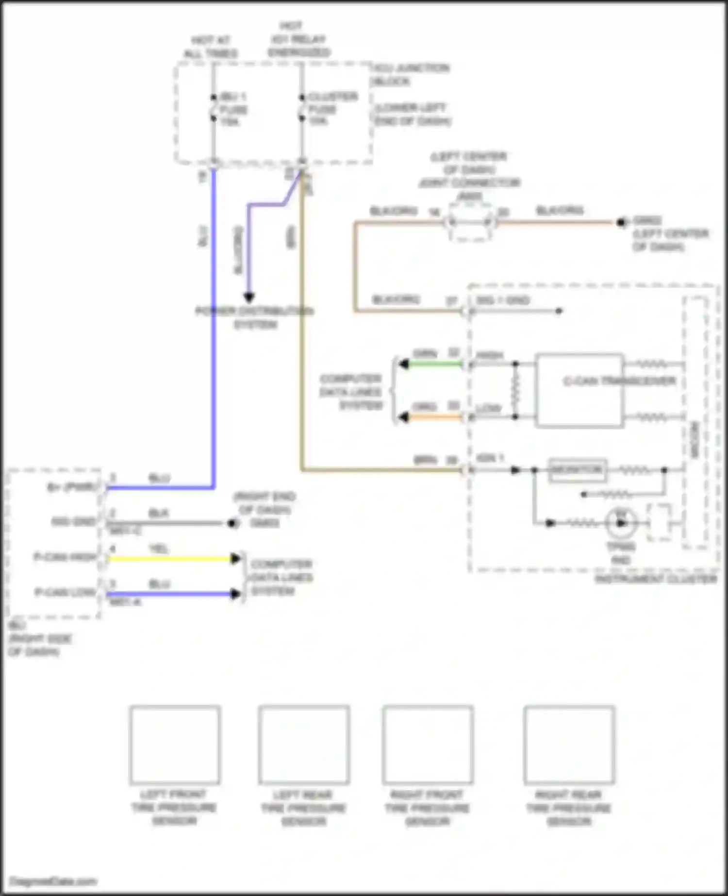Wiring diagram b+ pwr for Genesis G70 I (2017-2021) (4 of 4)