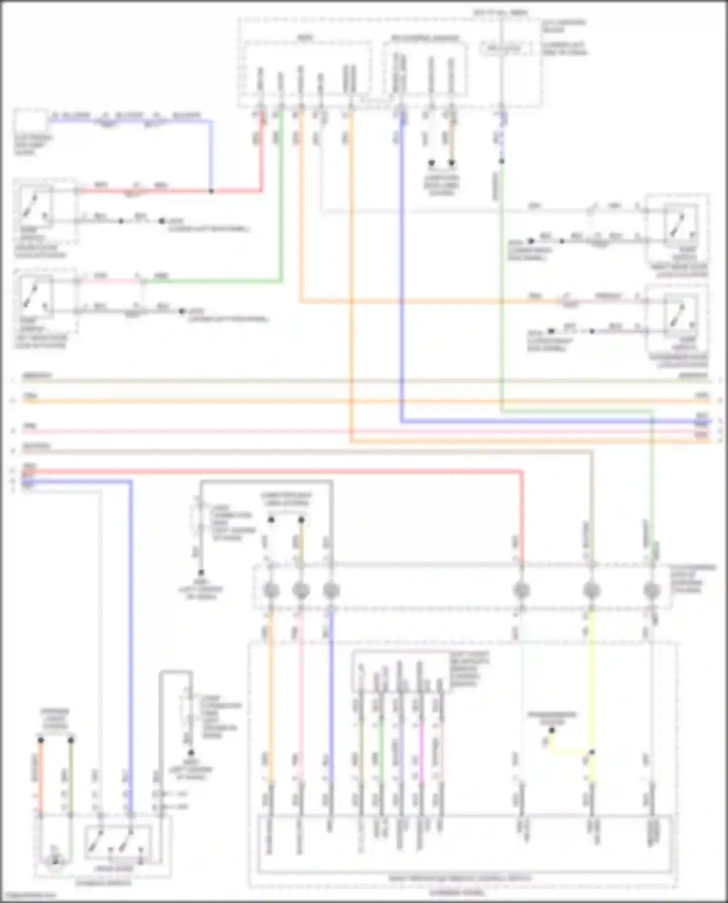 Wiring diagram left audio/ bluetooth remote control switch for Genesis G70 I (2017-2021) (2 of 8)