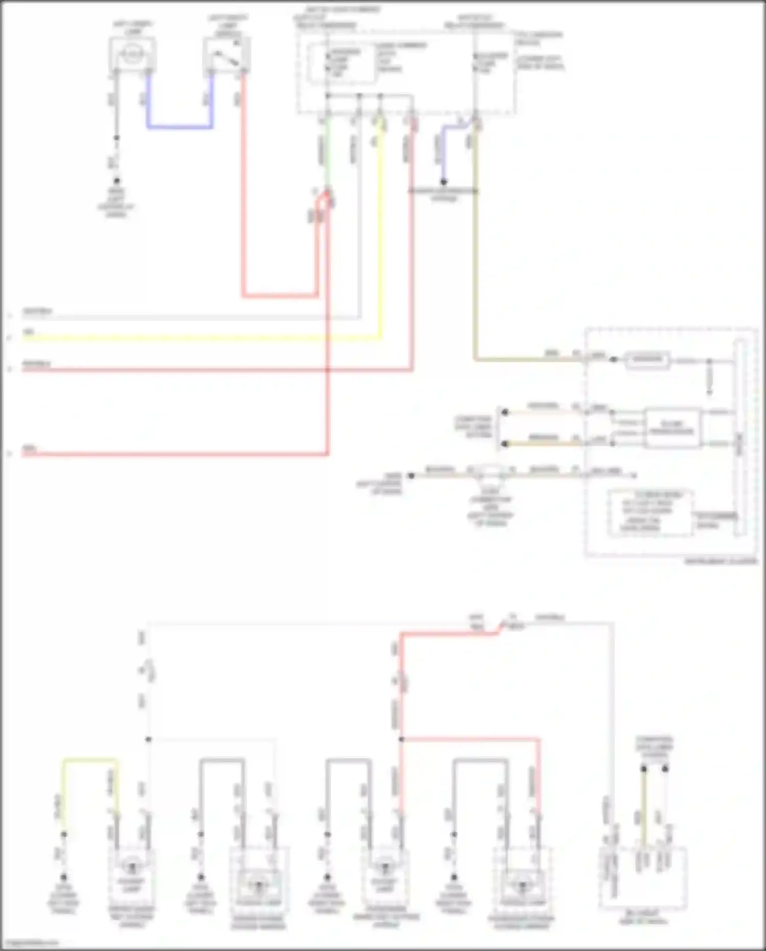 Wiring diagram left vanity lamp switch for Genesis G70 I (2017-2021) (1 of 2)