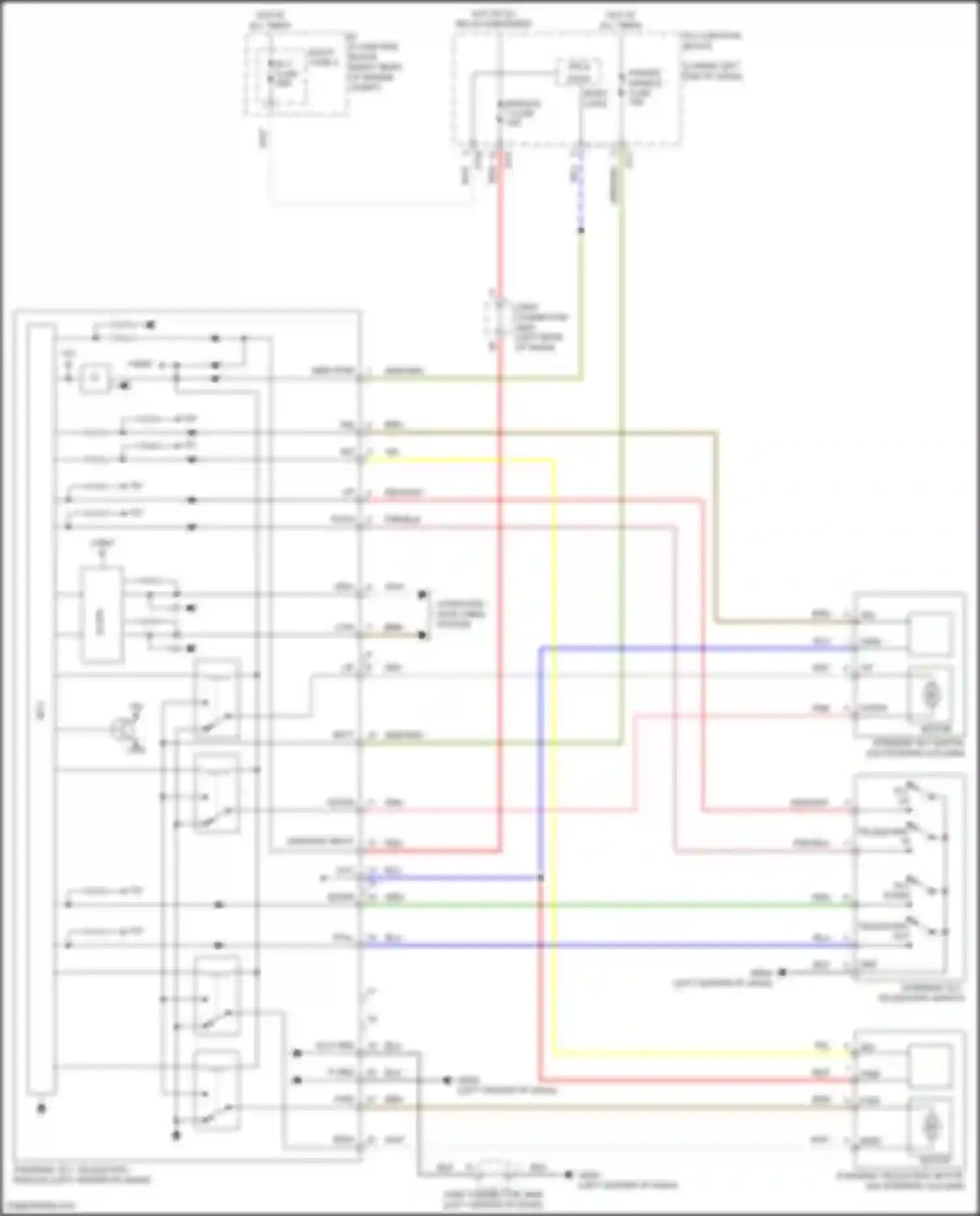 Wiring diagram steering tilt, telescopic switch for Genesis G70 I (2017-2021) (1 of 2)