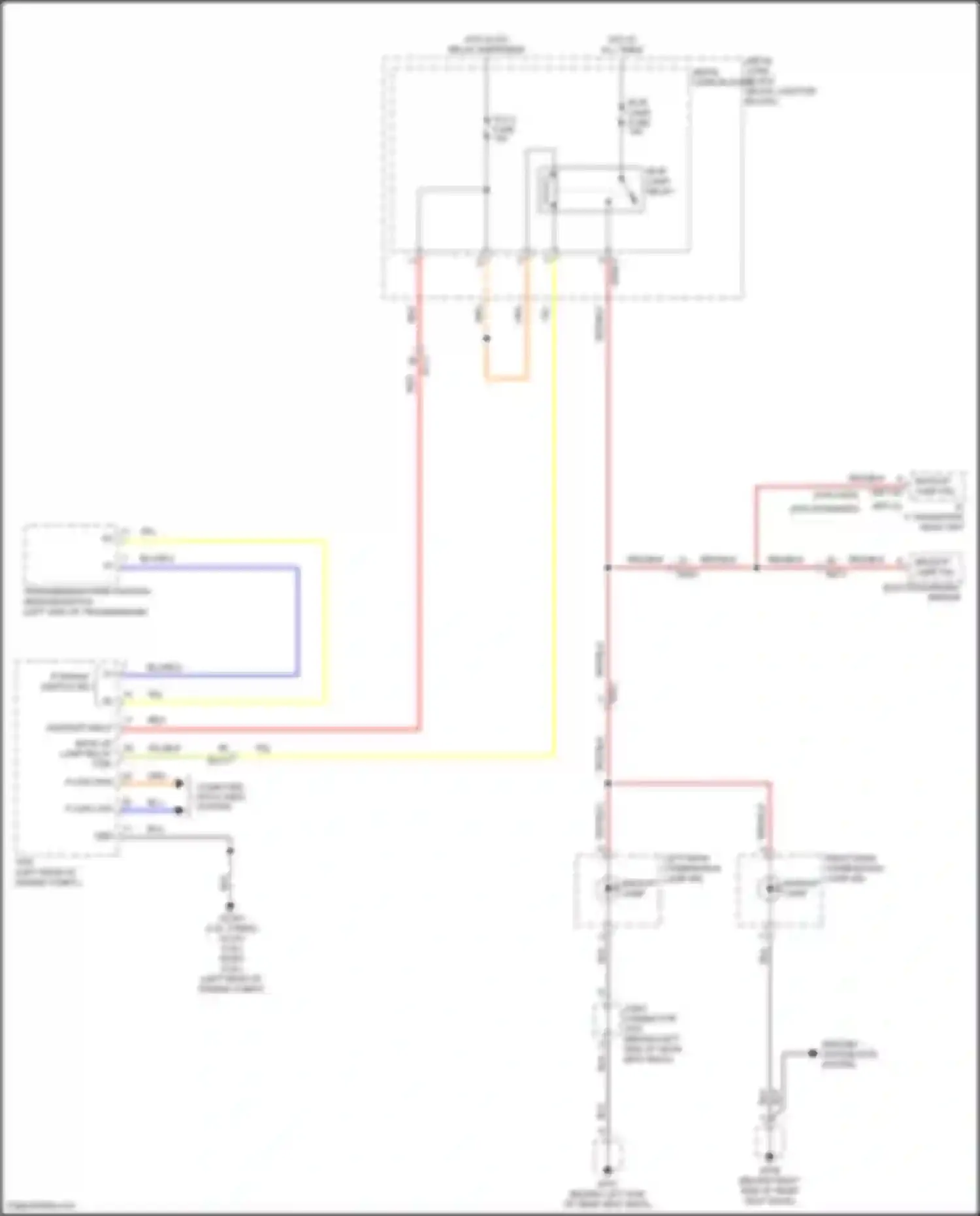 G80 Genesis I (2016-2020): Backup lamps circuit, w/ electronic shift