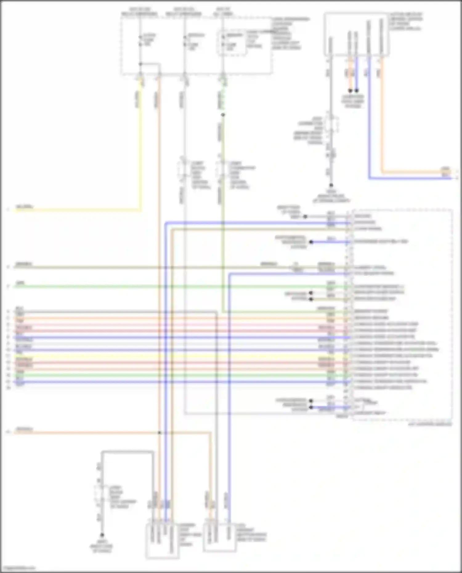 Wiring diagram console mode actuator f/b for Genesis G80 I (2016-2020) (1 of 1)