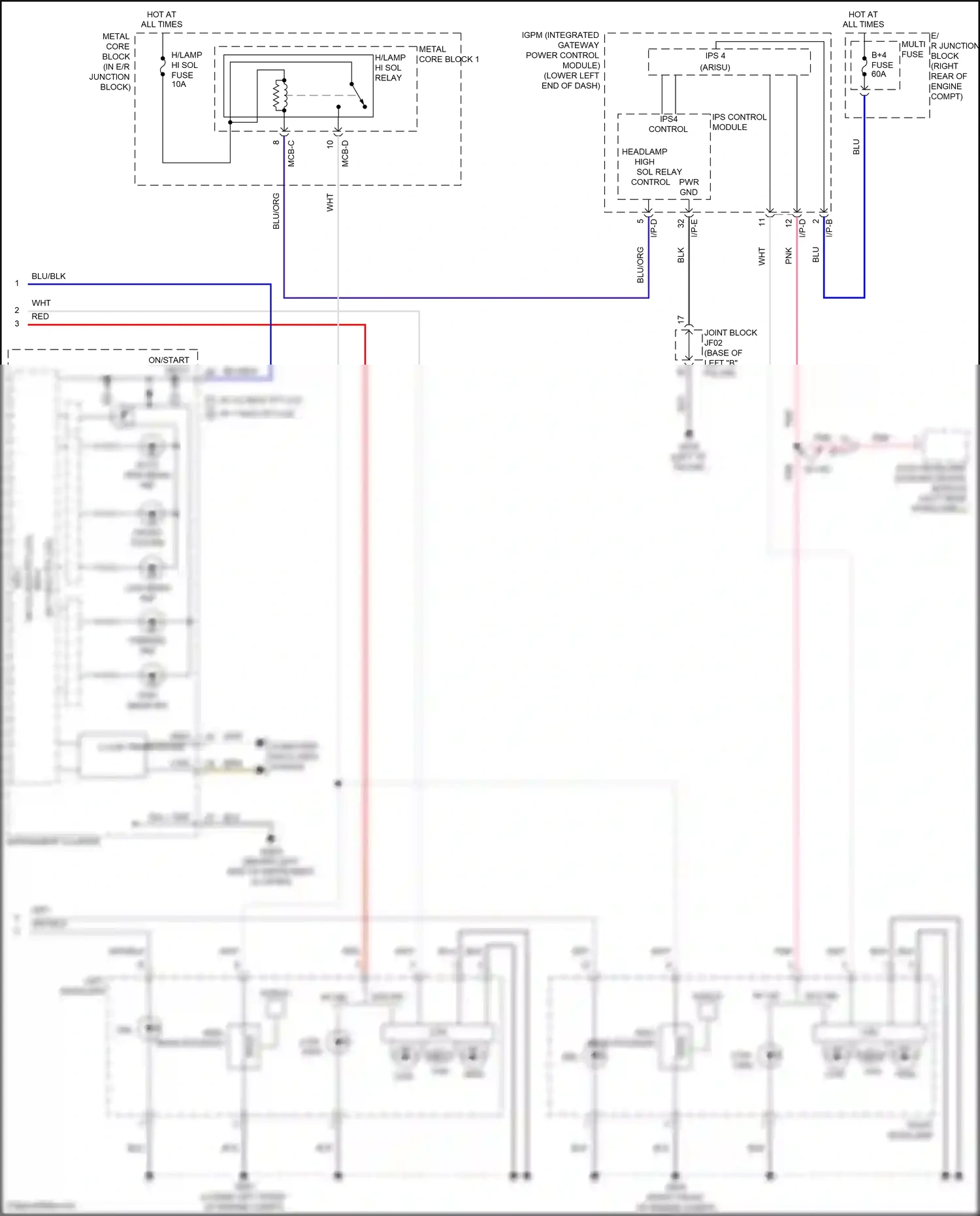 Genesis G80 I (2016-2020) control wiring diagram  (1 of 6)