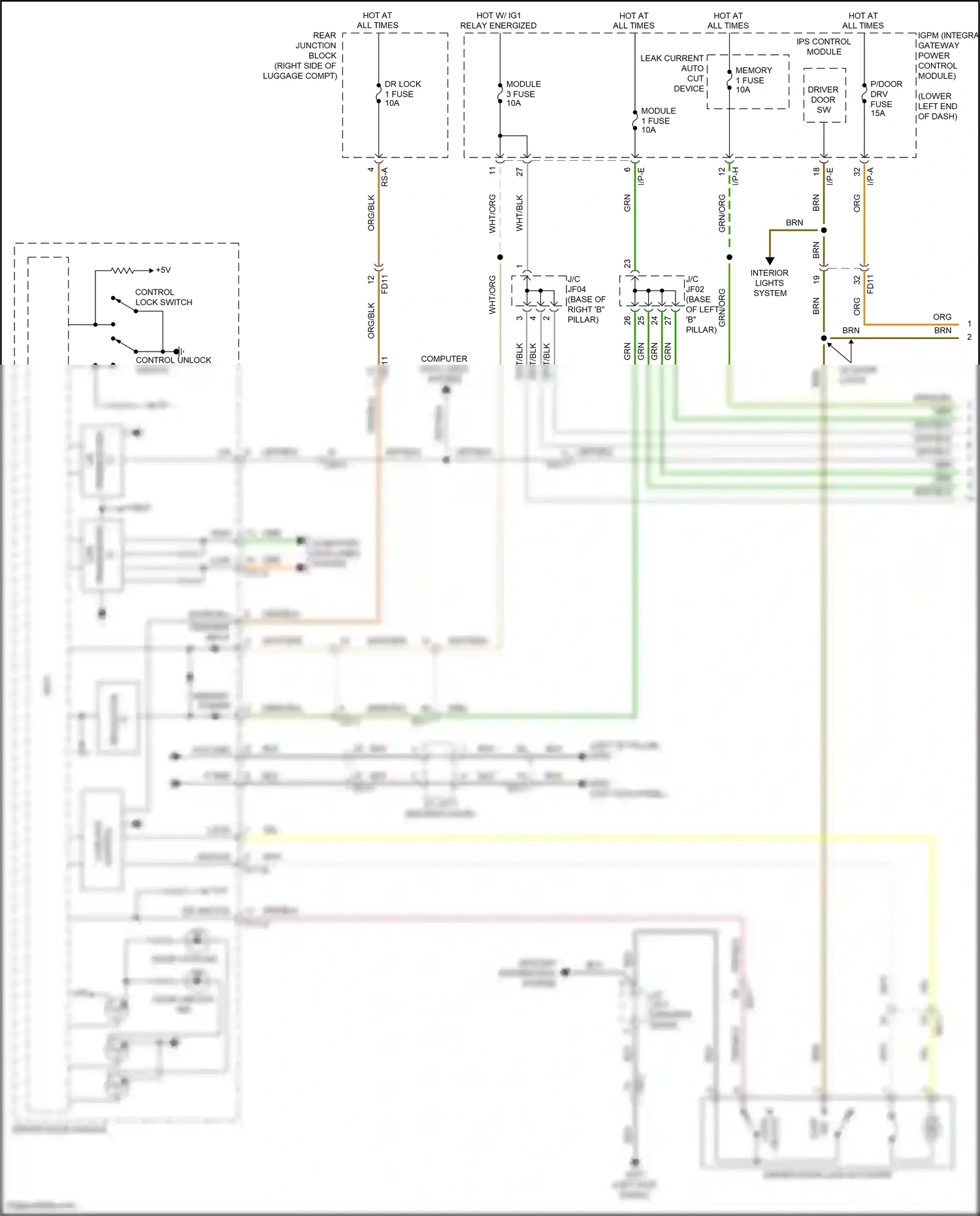 Genesis G80 I (2016-2020) (left kick panel) wiring diagram  (14 of 23)