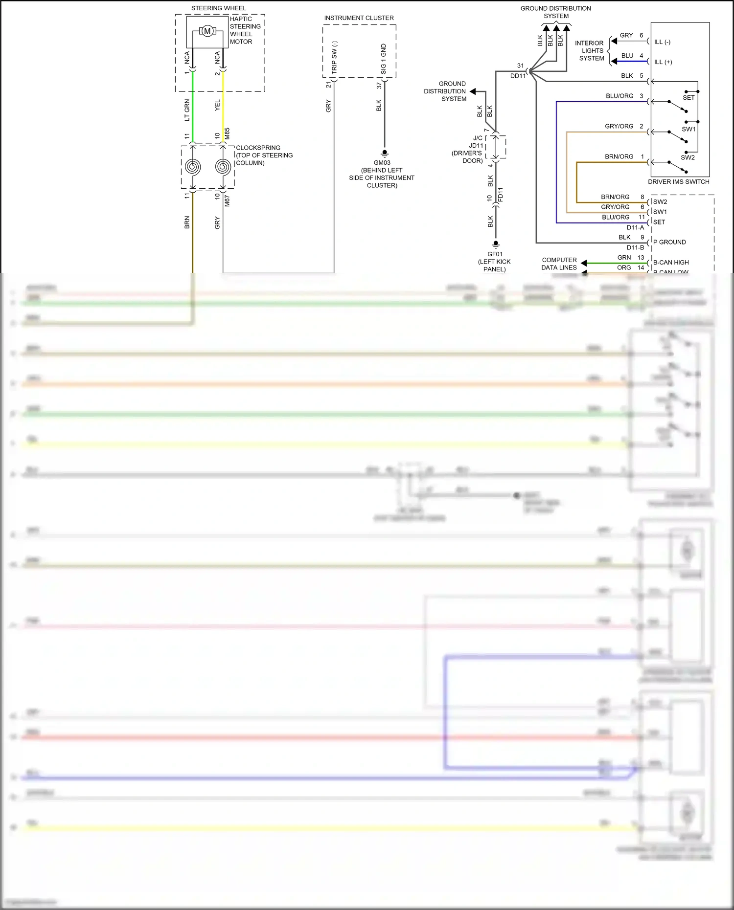 Genesis G80 I (2016-2020) (left kick panel) wiring diagram  (17 of 23)