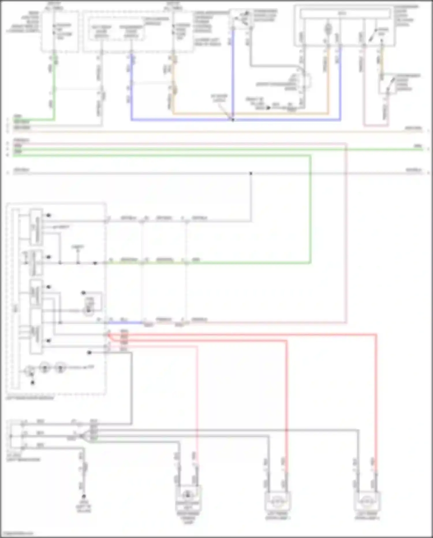 Wiring diagram left rear door lamp 1 for Genesis G80 I (2016-2020) (1 of 2)