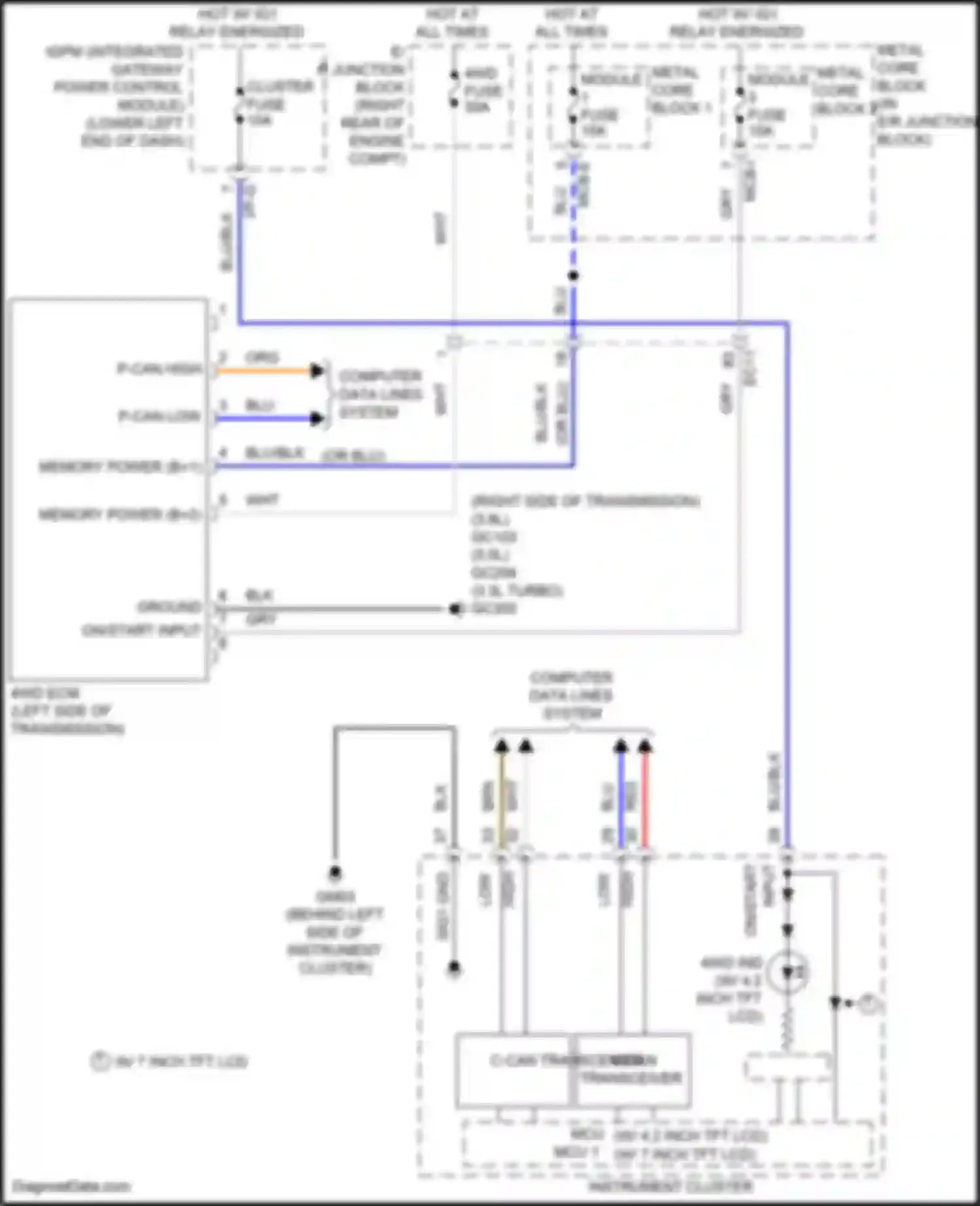 Wiring diagram mcu mcu 1 for Genesis G80 I (2016-2020) (1 of 3)