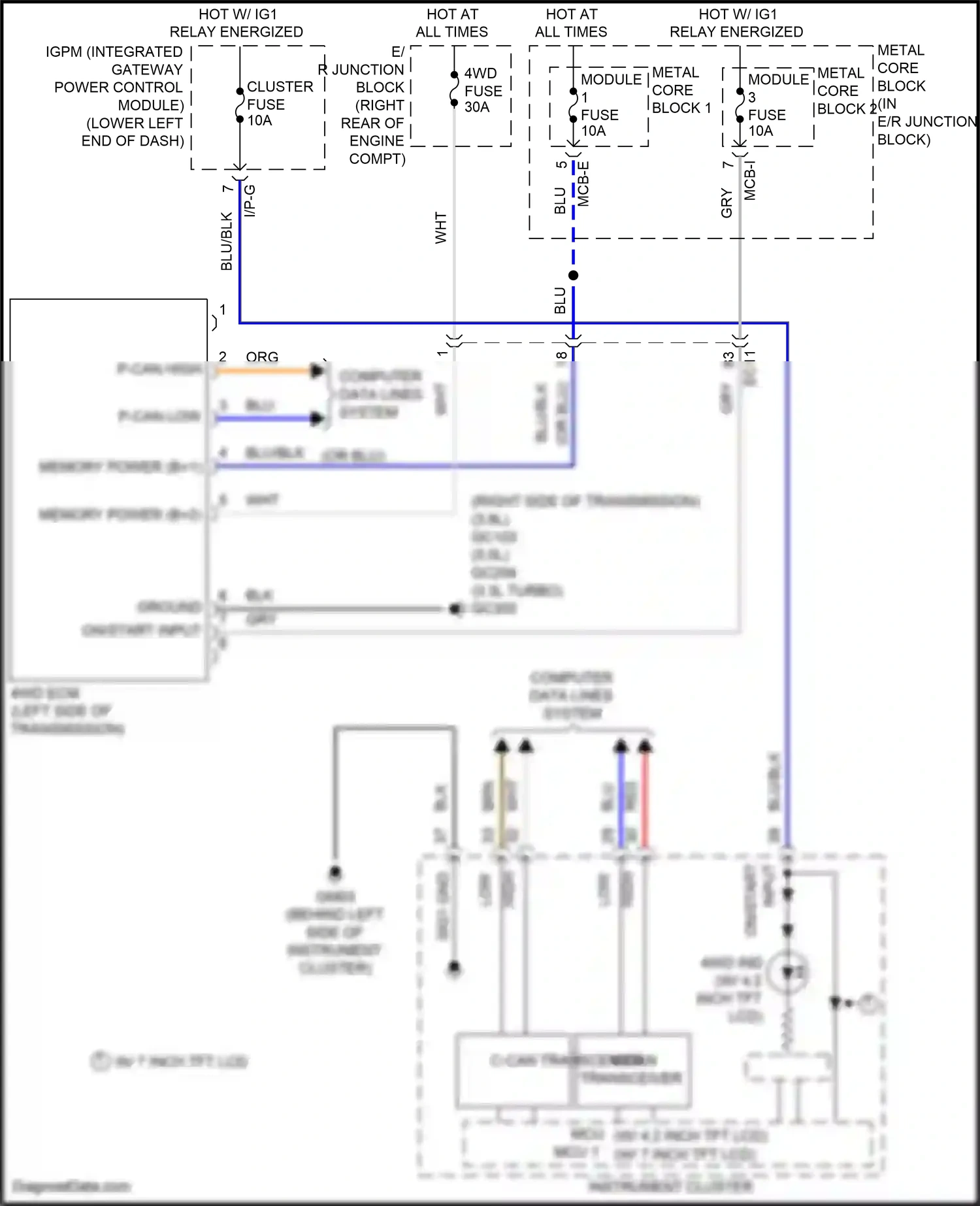 Genesis G80 I (2016-2020) on/start wiring diagram  (1 of 16)