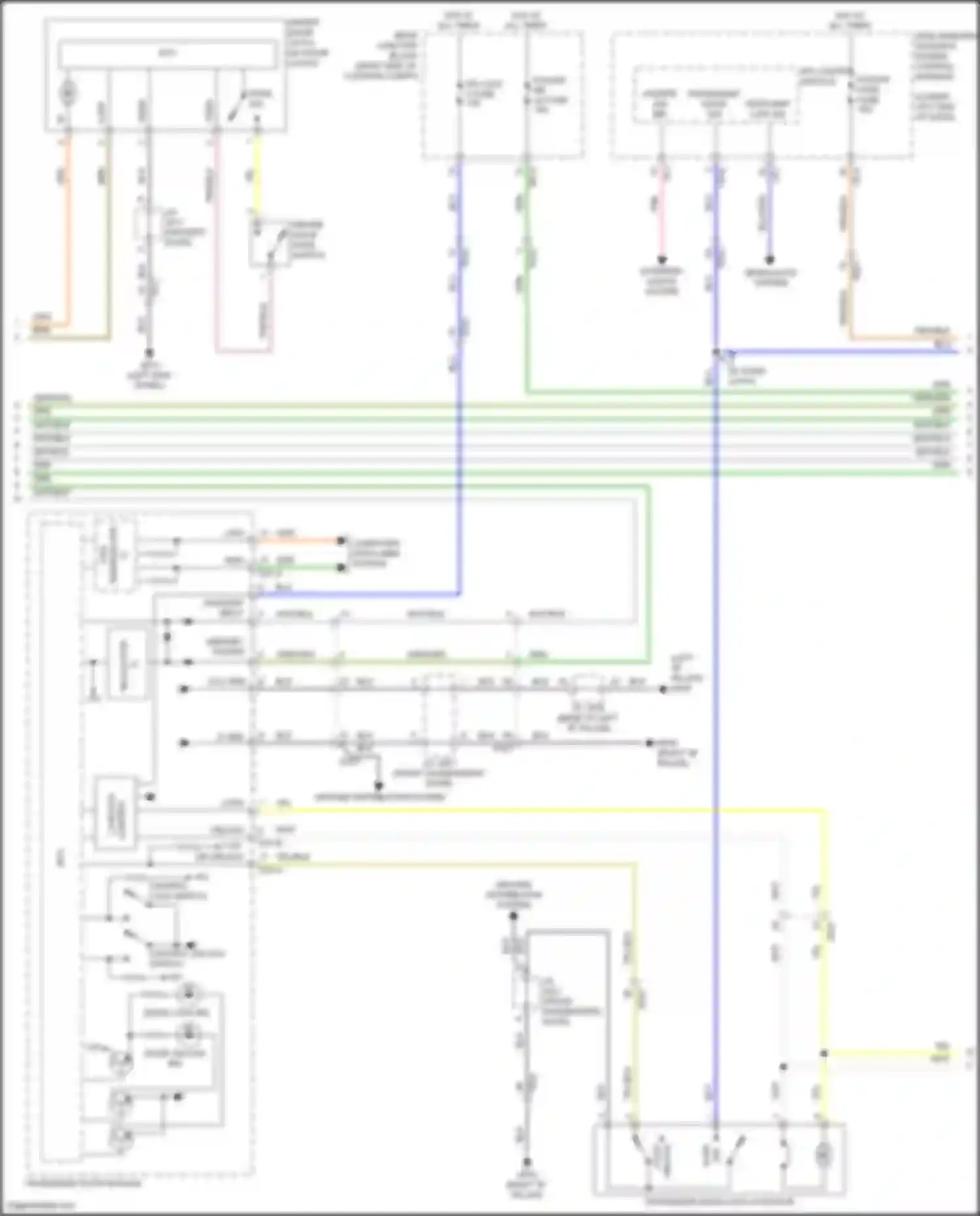 Wiring diagram passenger door sw for Genesis G80 I (2016-2020) (1 of 2)