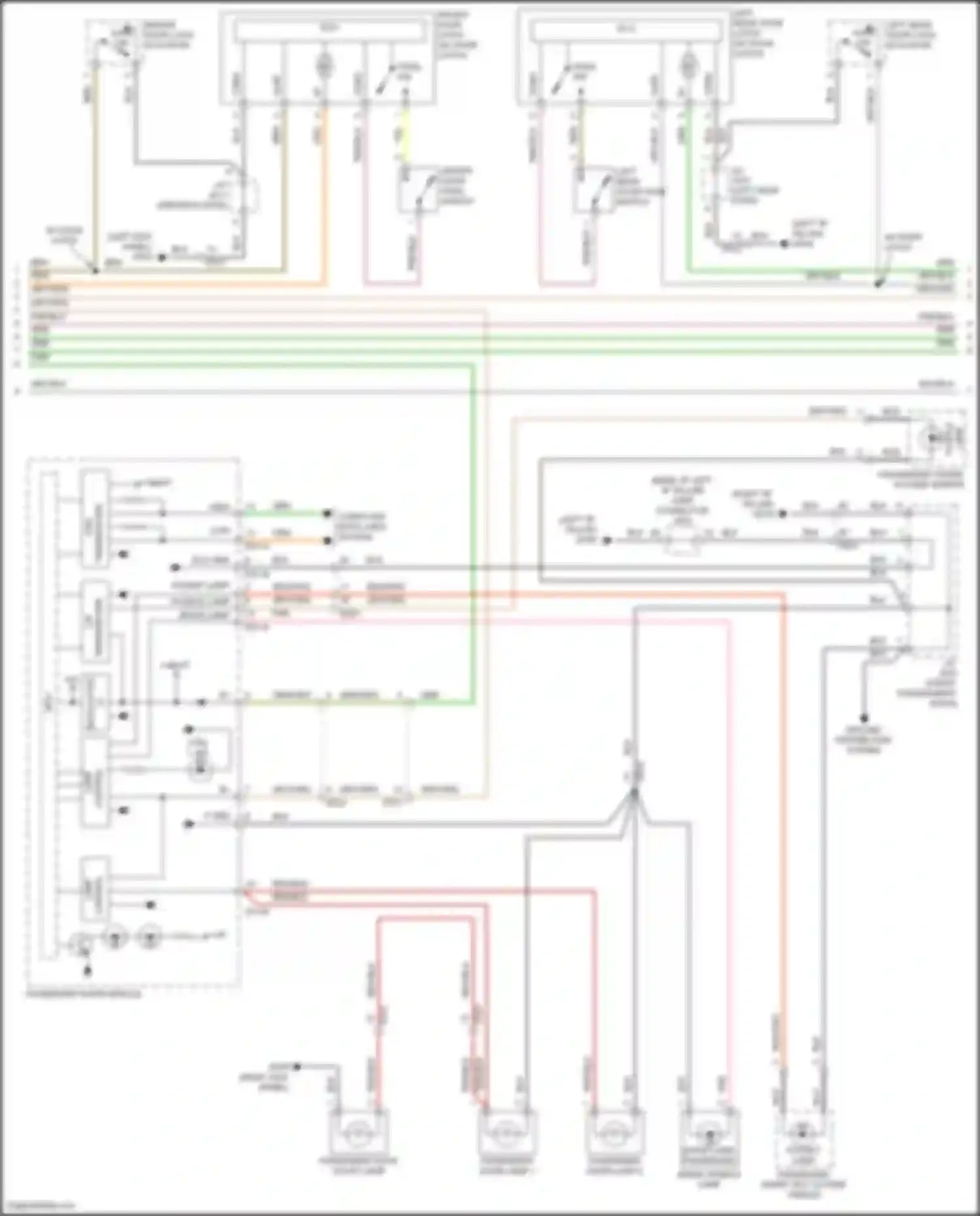 Wiring diagram passenger power outside mirror for Genesis G80 I (2016-2020) (2 of 9)