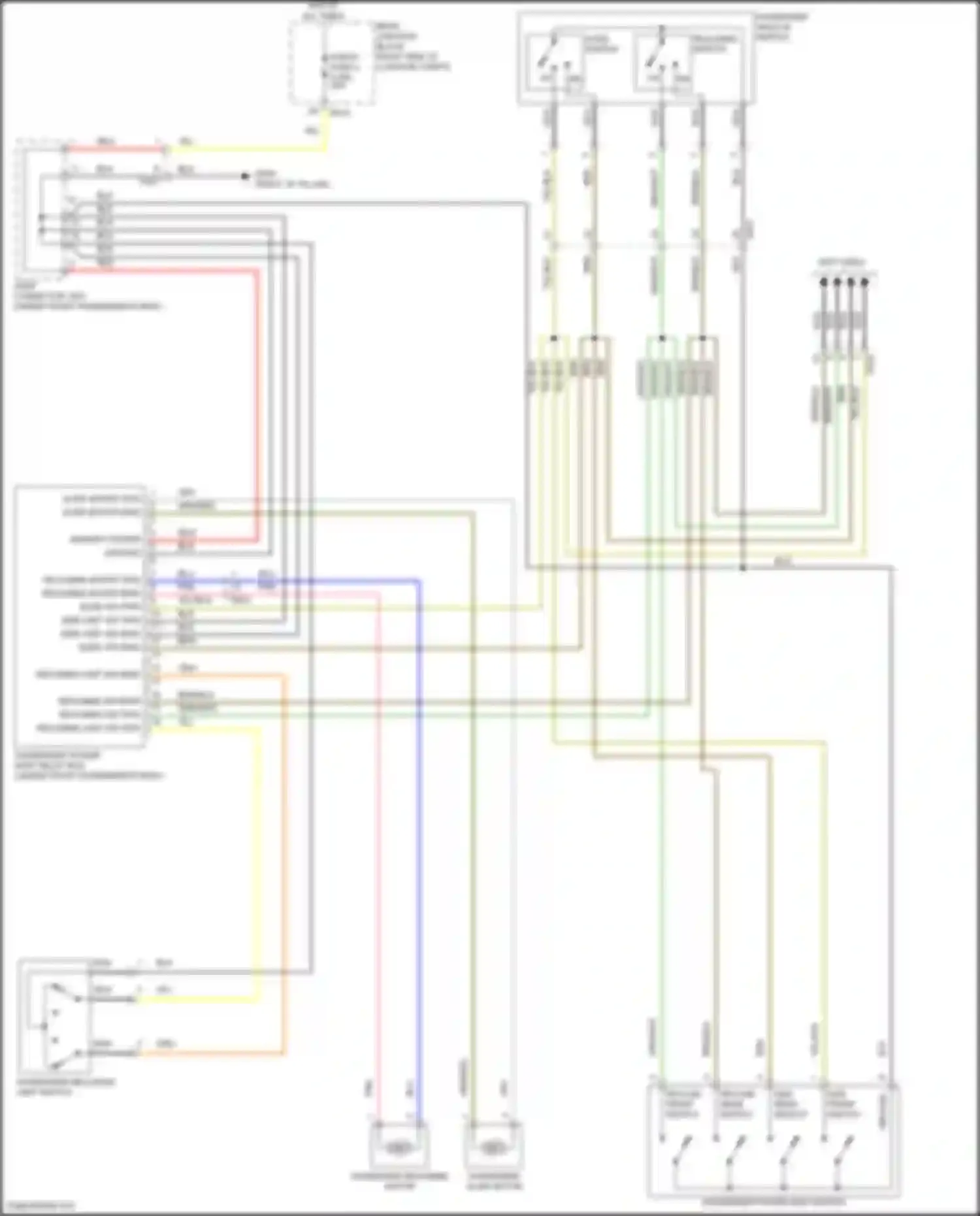 Wiring diagram passenger slide motor for Genesis G80 I (2016-2020) (1 of 2)