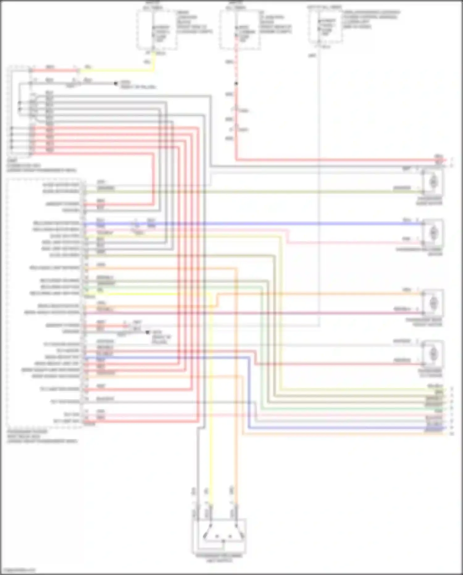Wiring diagram reclining motor bwd for Genesis G80 I (2016-2020) (2 of 2)
