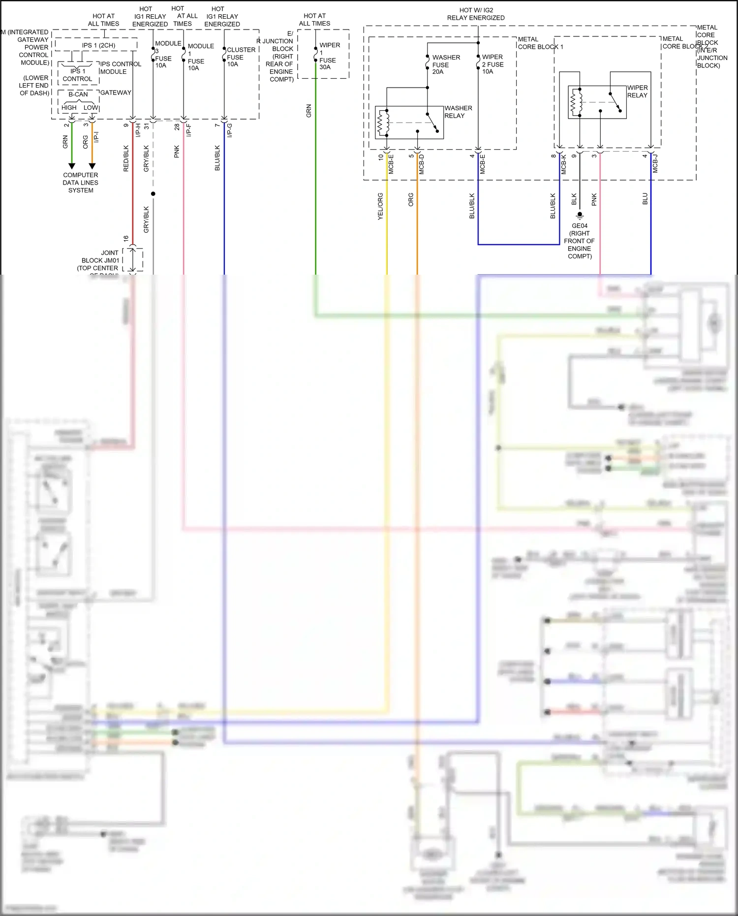 Genesis G80 I (2016-2020) (under engine compt left cowl panel) wiring diagram  (1 of 1)