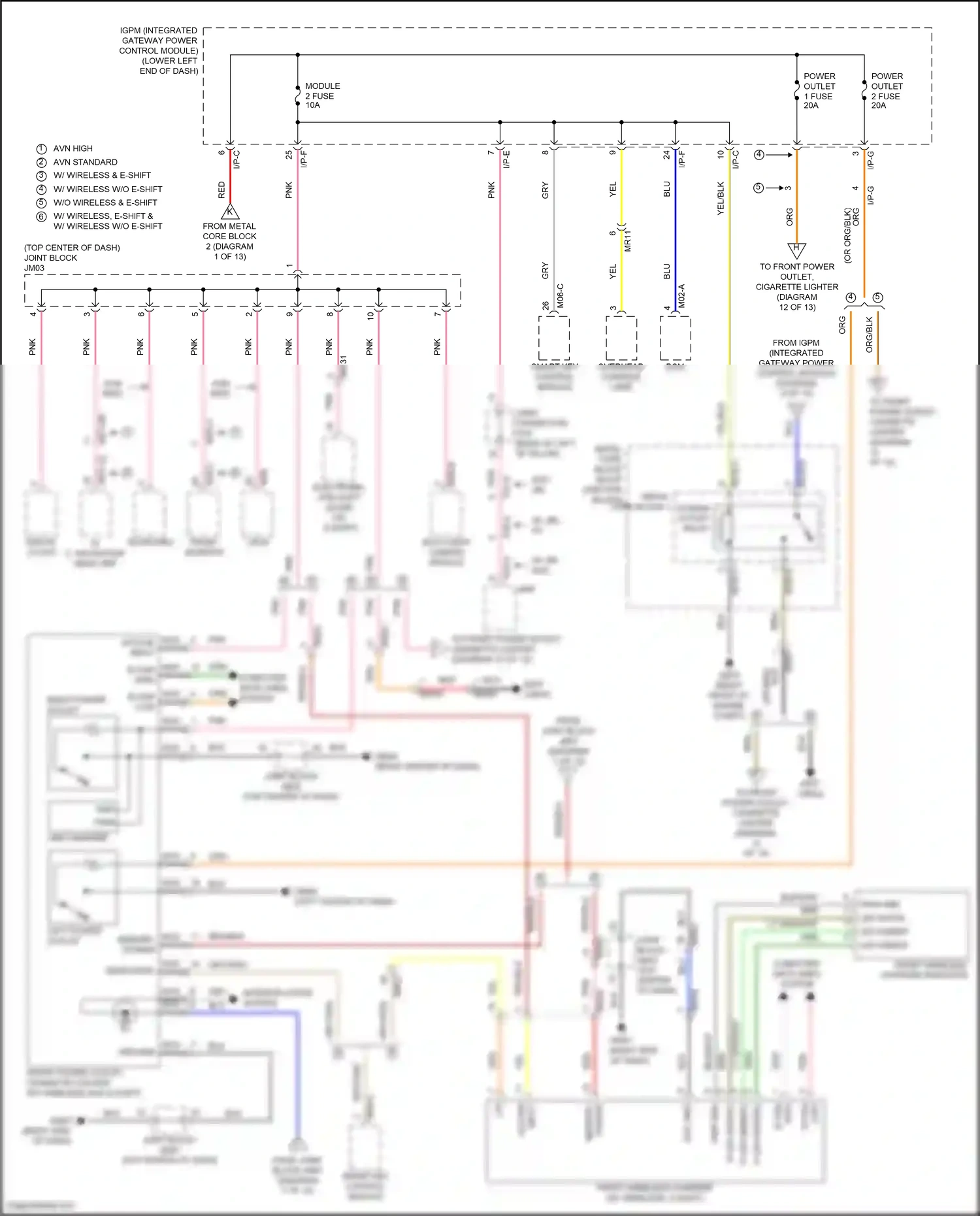 Genesis G80 I (2016-2020) (w/ wireless w/o e-shift) wiring diagram  (1 of 2)