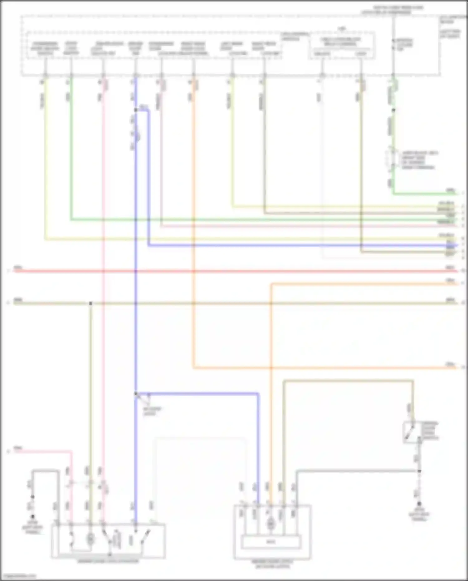 Wiring diagram child lock/unlock for Genesis G80 II (2020-2024) (2 of 4)
