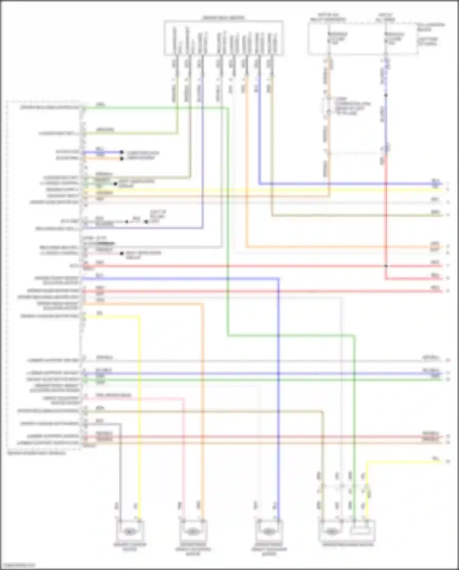 Wiring diagram driver reclining motor fwd for Genesis G80 II (2020-2024) (1 of 1)