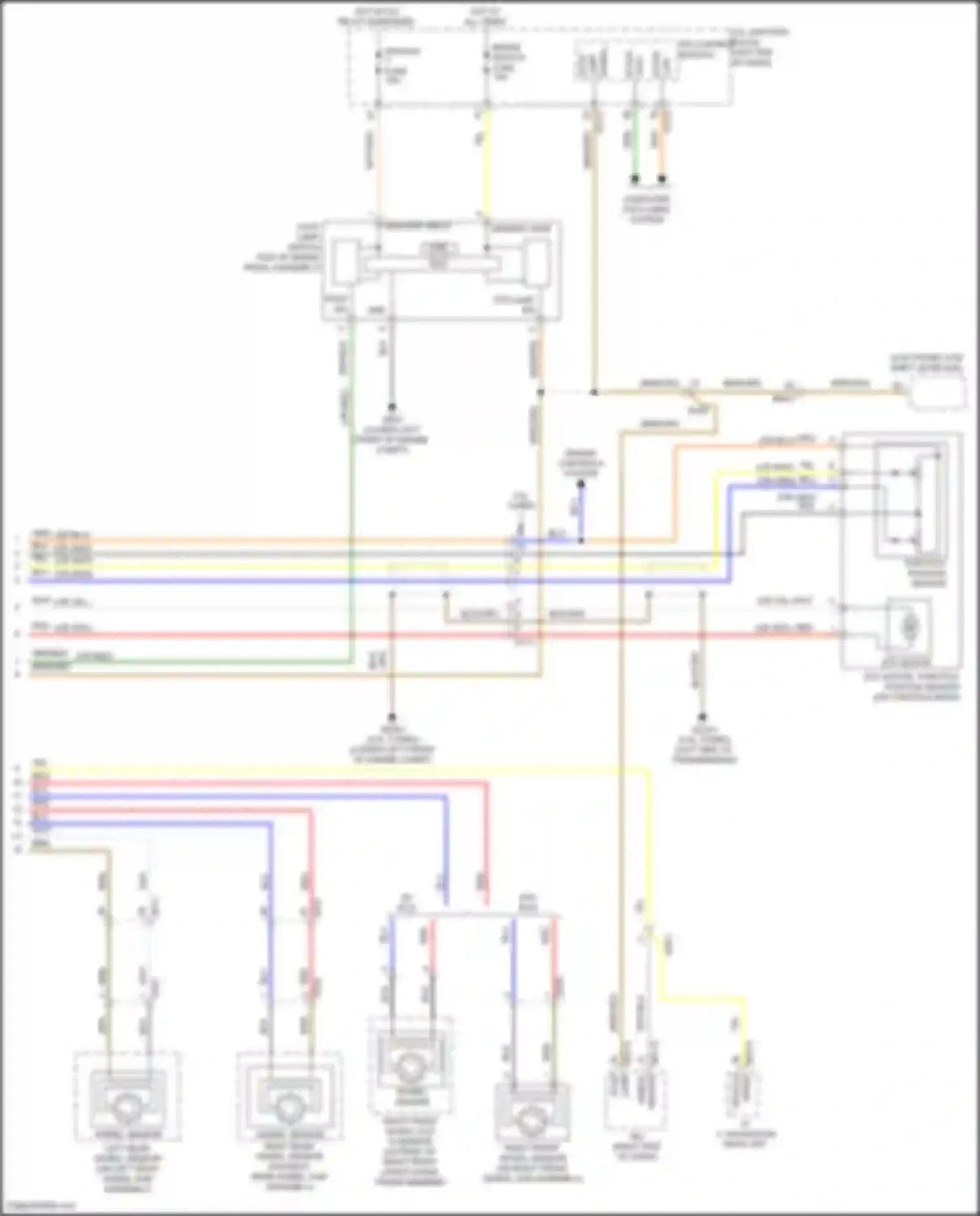 Wiring diagram etc motor, +/- for Genesis G80 II (2020-2024) (2 of 3)