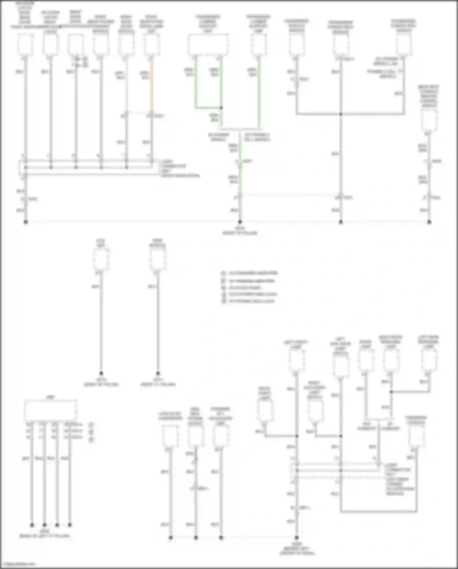 Wiring diagram left rear personal lamp for Genesis G80 II (2020-2024) (2 of 5)