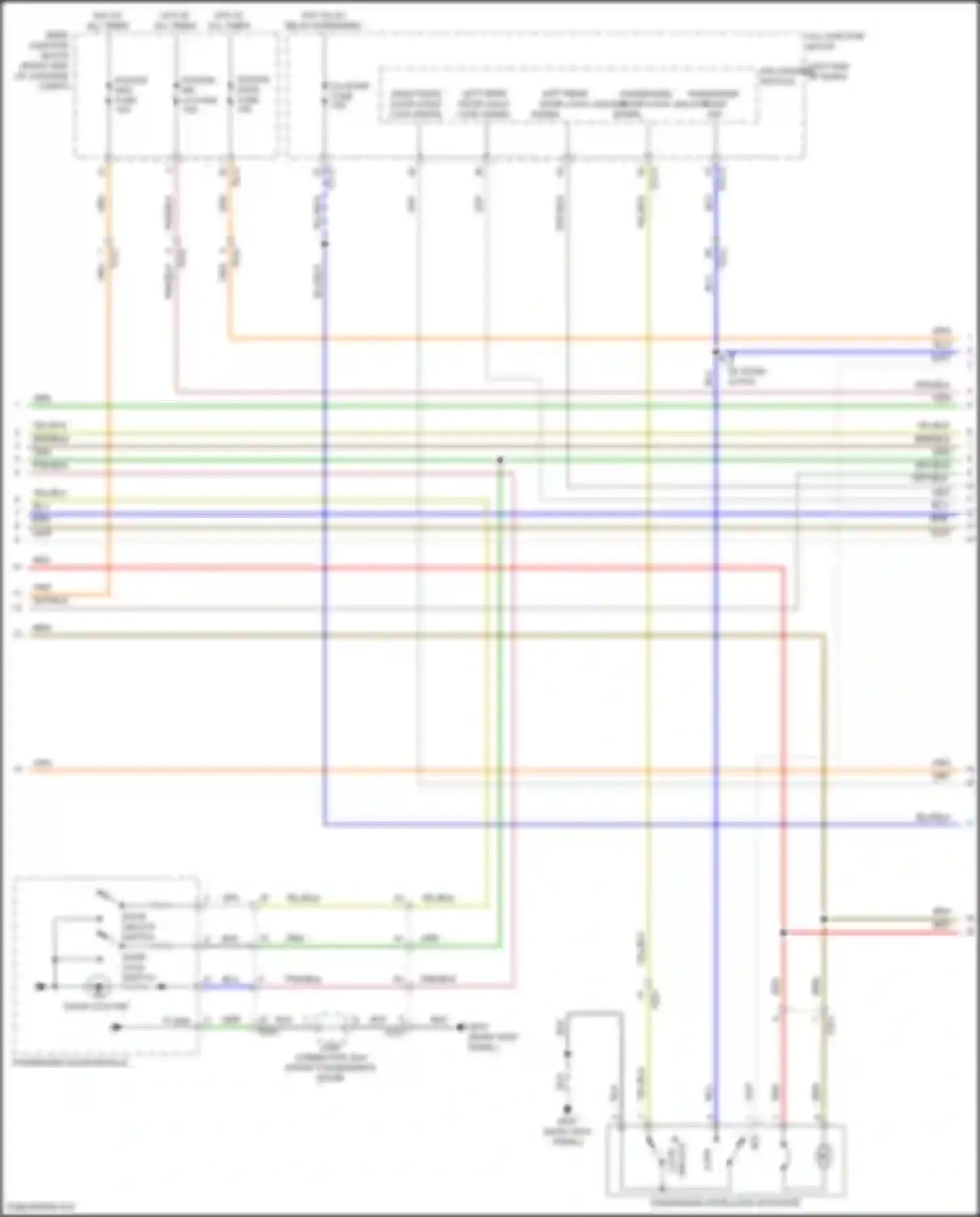 Wiring diagram passenger door module for Genesis G80 II (2020-2024) (1 of 8)