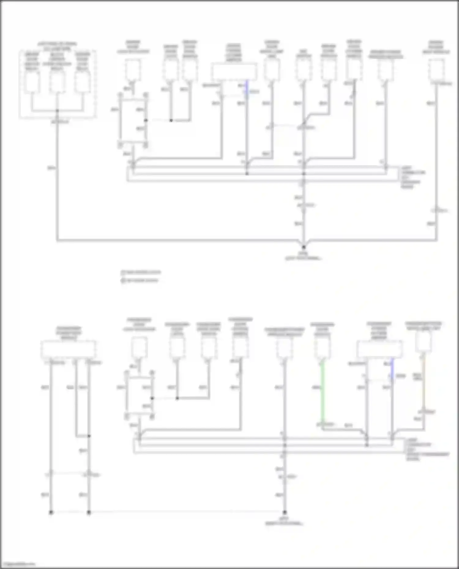 Wiring diagram passenger door pawl switch for Genesis G80 II (2020-2024) (3 of 5)