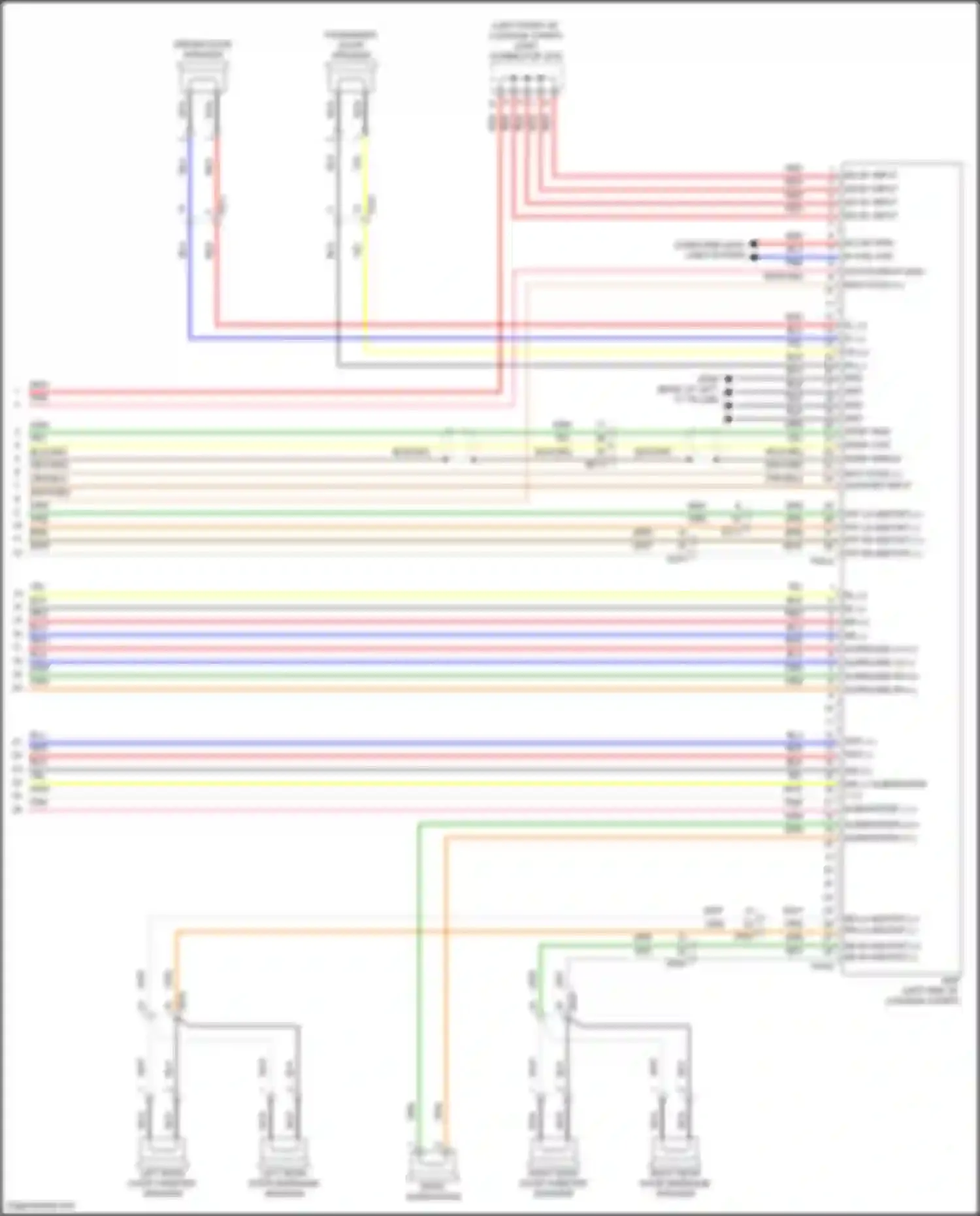 Wiring diagram passenger door speaker for Genesis G80 II (2020-2024) (1 of 6)