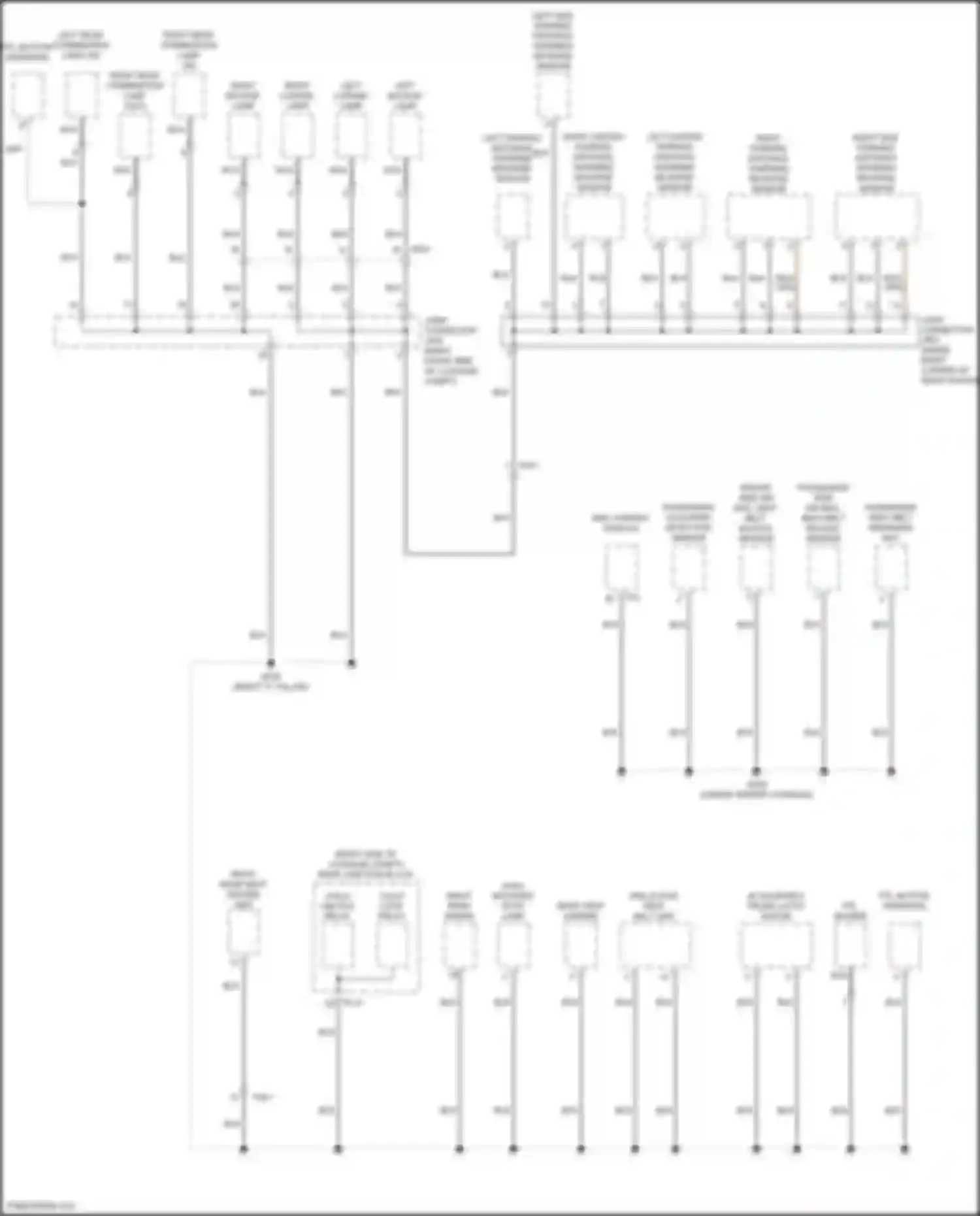 Wiring diagram passenger side air bag, seat belt buckle sensor for Genesis G80 II (2020-2024) (1 of 2)