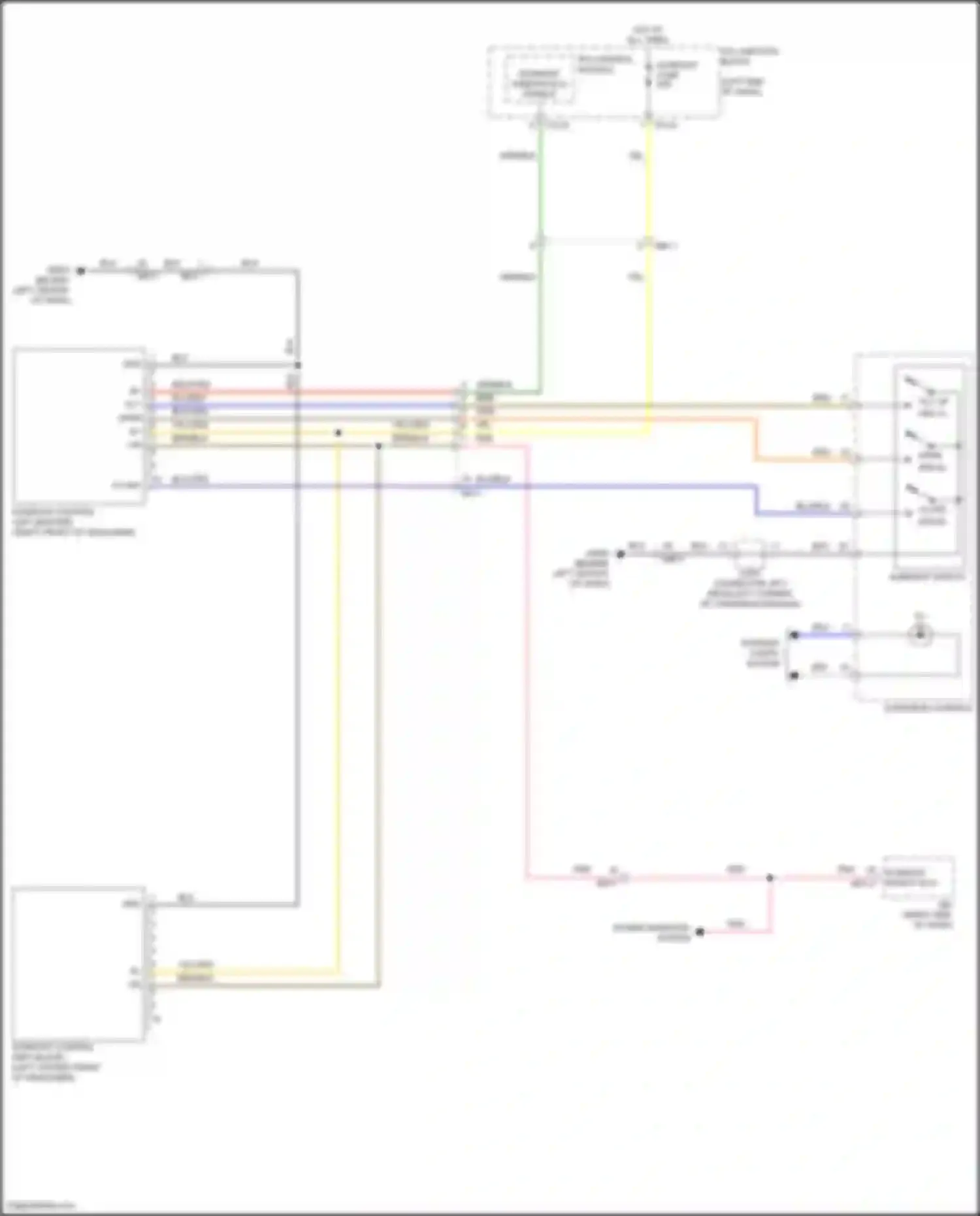 Wiring diagram sunroof safety ecu for Genesis G80 II (2020-2024) (2 of 2)