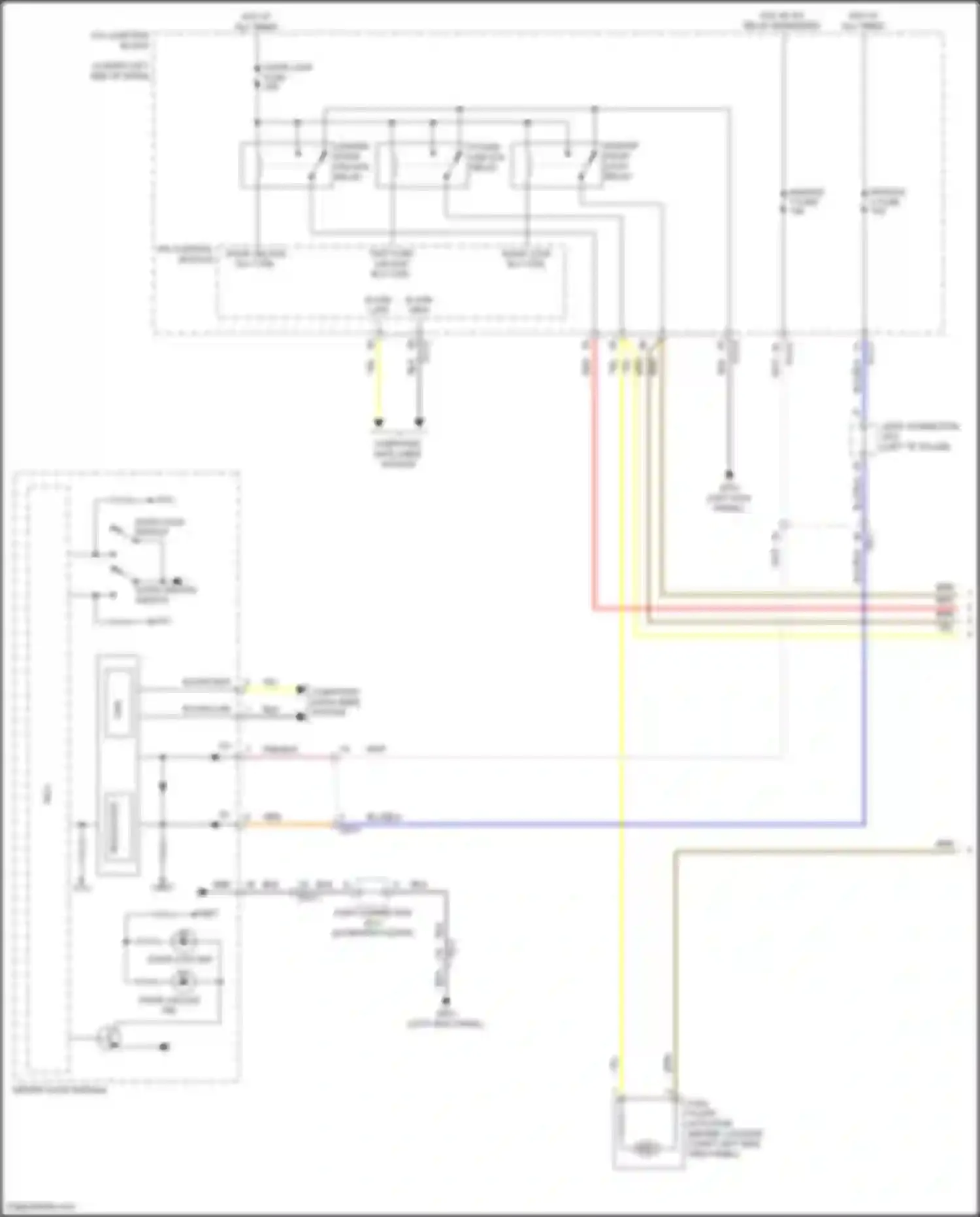 GV70 Genesis I (2020-2024): Power door locks circuit, w/o nfc (1 of 7)