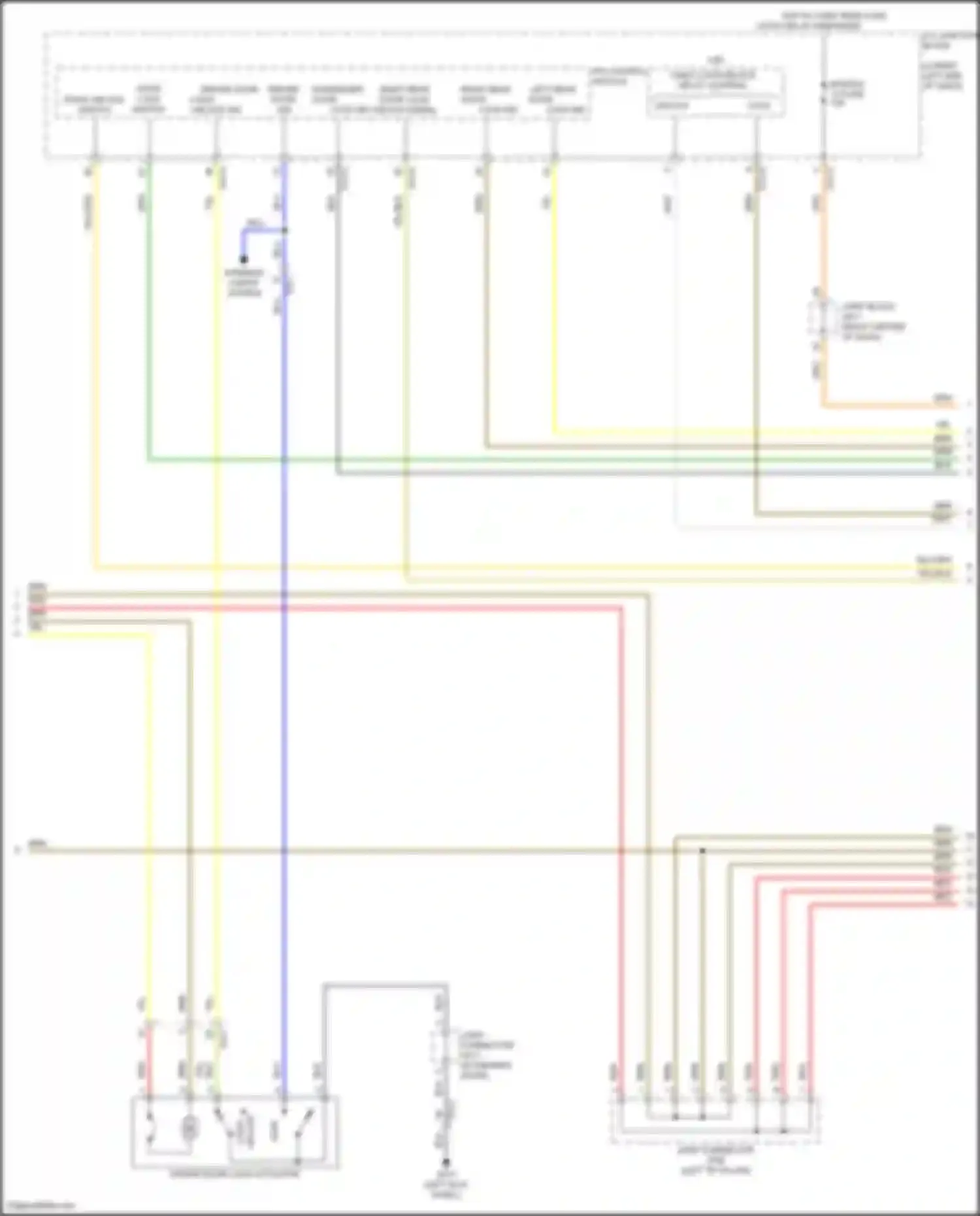 GV70 Genesis I (2020-2024): Power door locks circuit, w/o nfc (2 of 7)