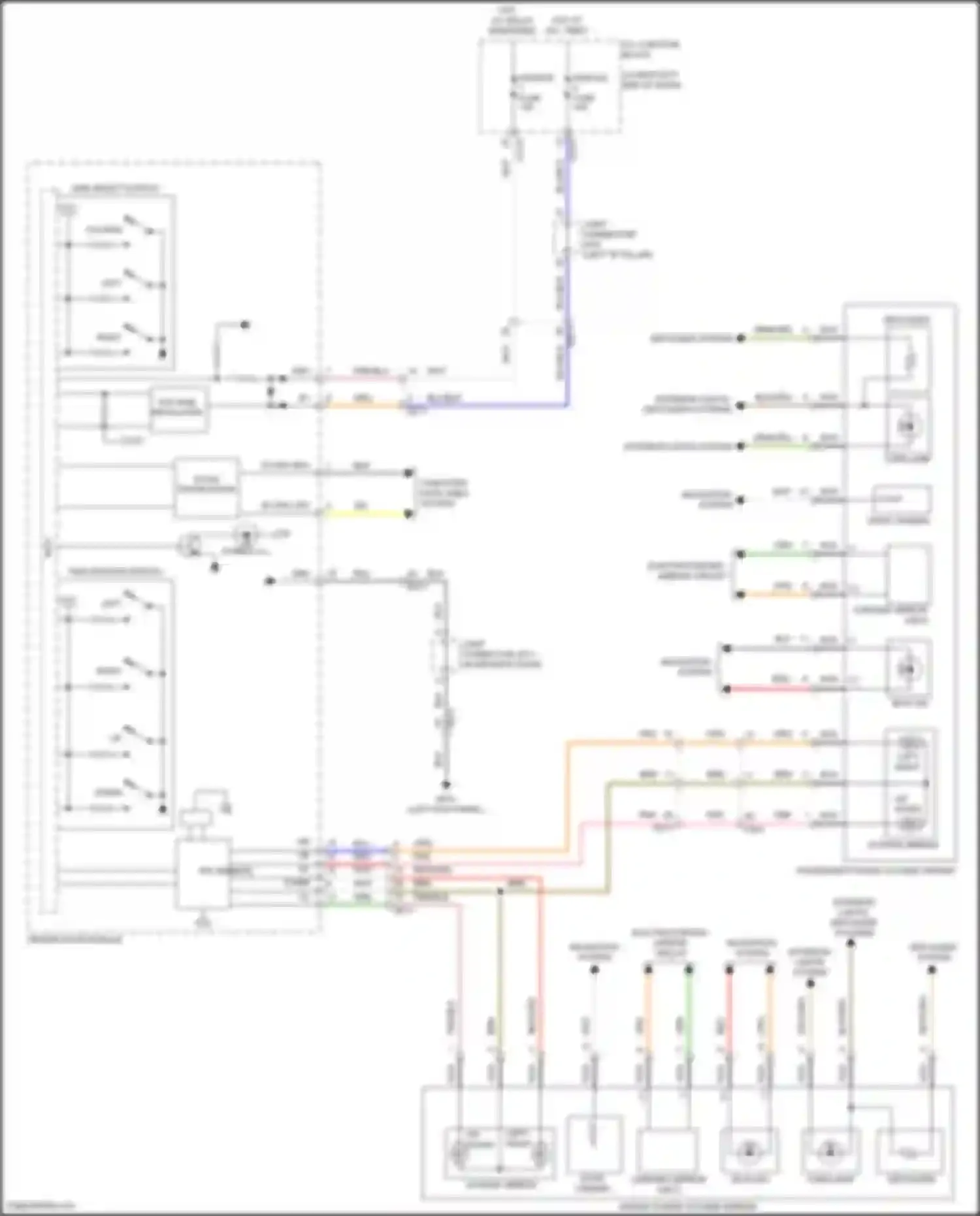 GV70 Genesis I (2020-2024): Power mirror circuit, w/o electric folding