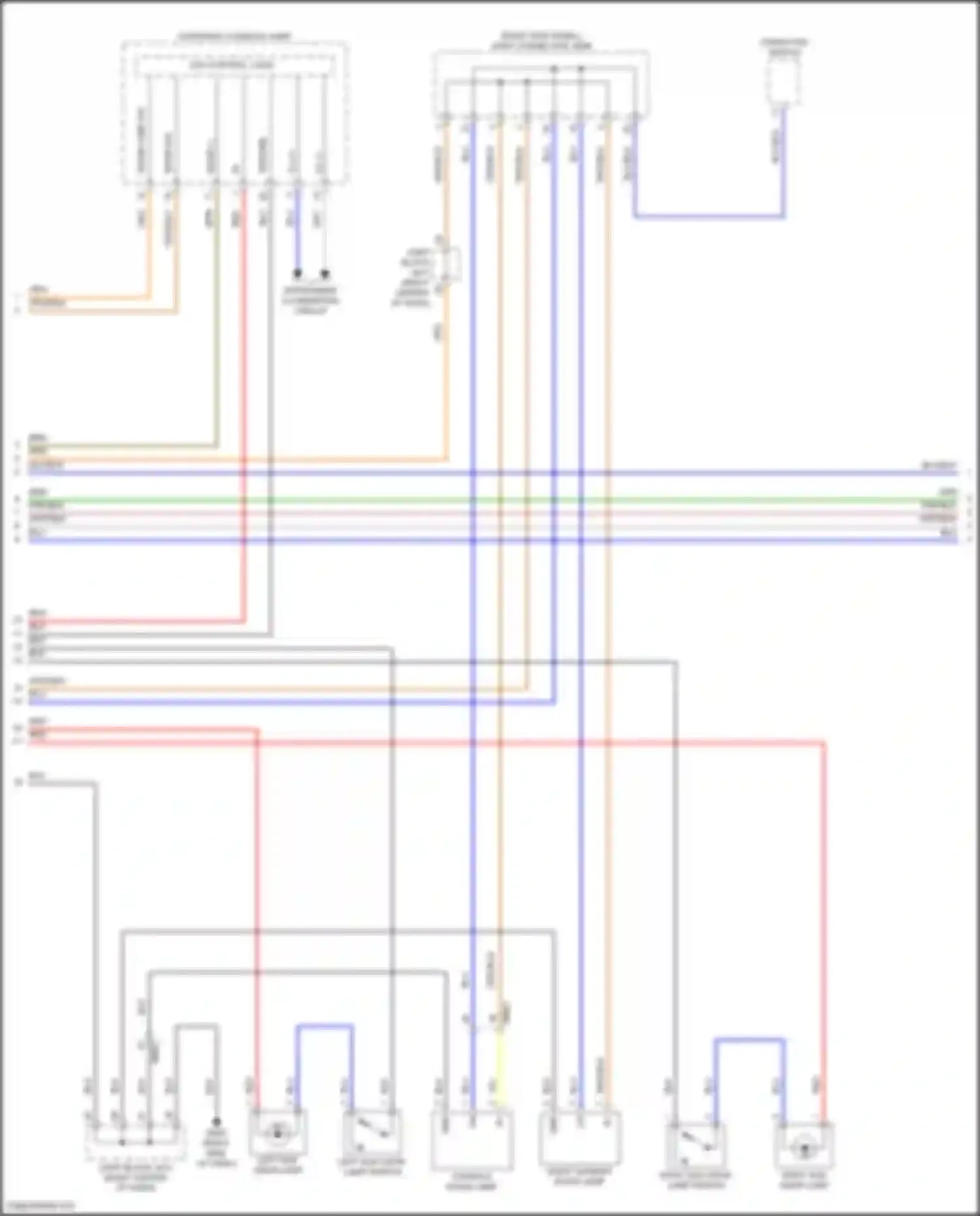 Wiring diagram console mood lamp for Genesis GV70 I (2020-2024) (1 of 3)