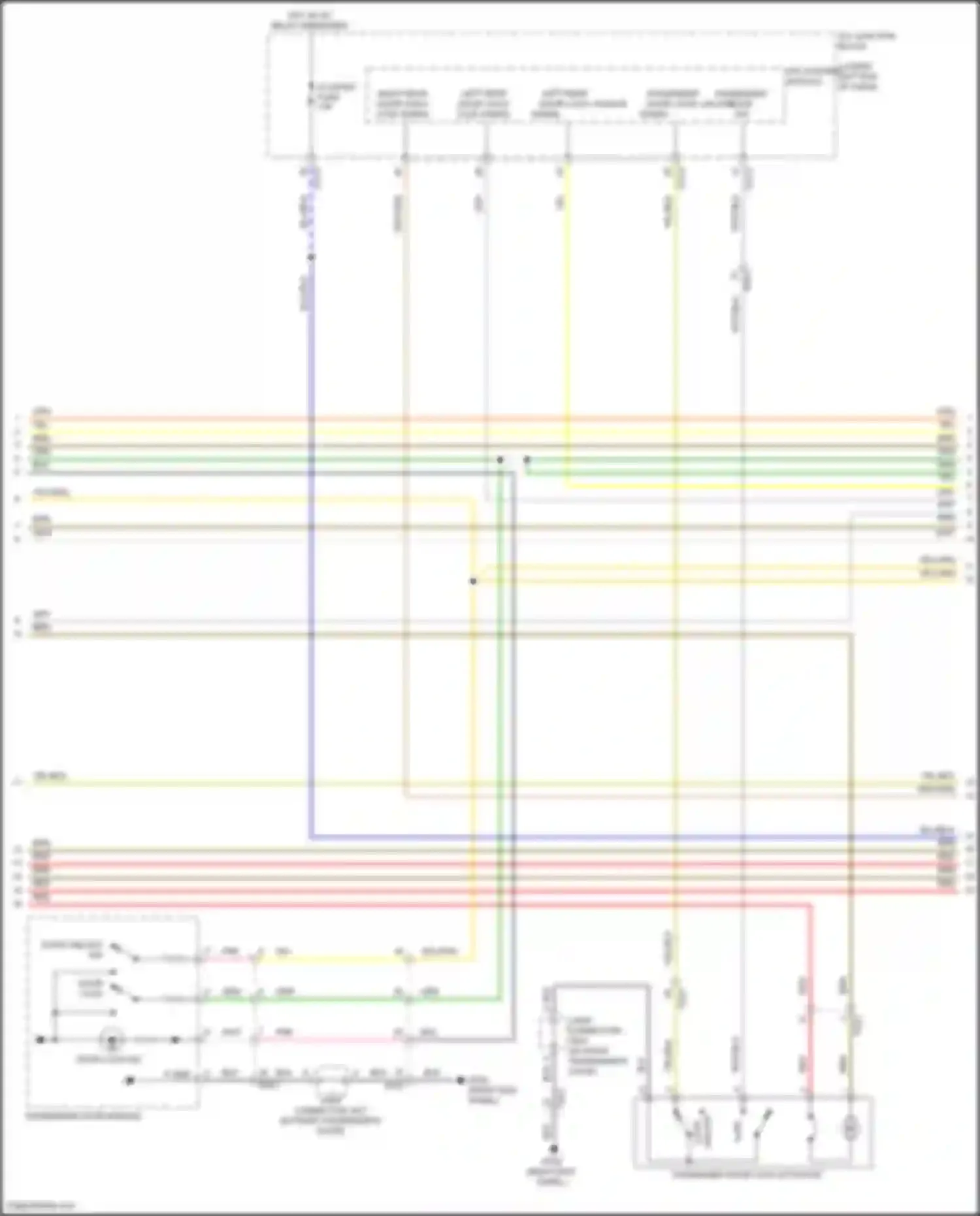 Wiring diagram door lock ind for Genesis GV70 I (2020-2024) (2 of 16)