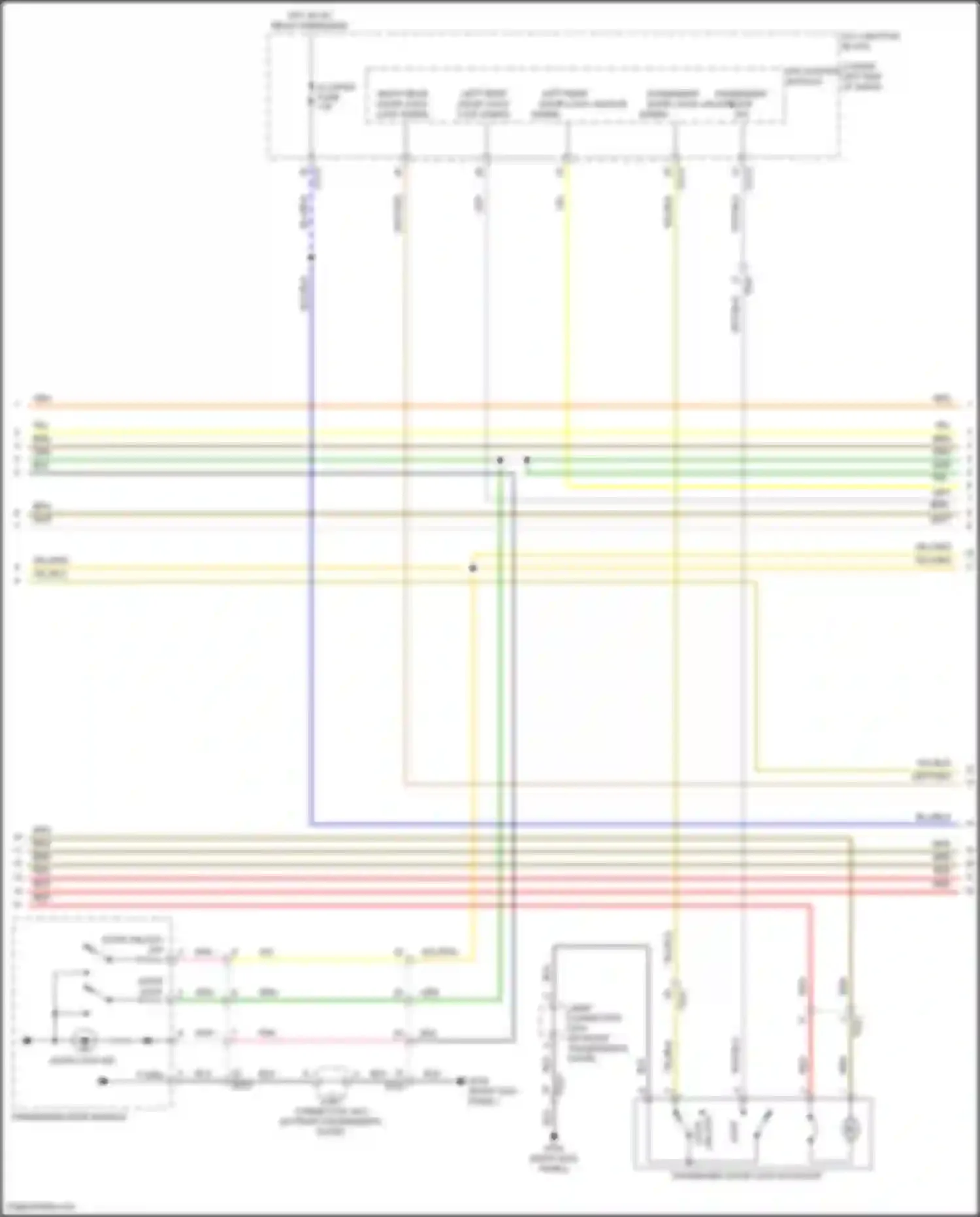 Wiring diagram door lock sw for Genesis GV70 I (2020-2024) (4 of 14)