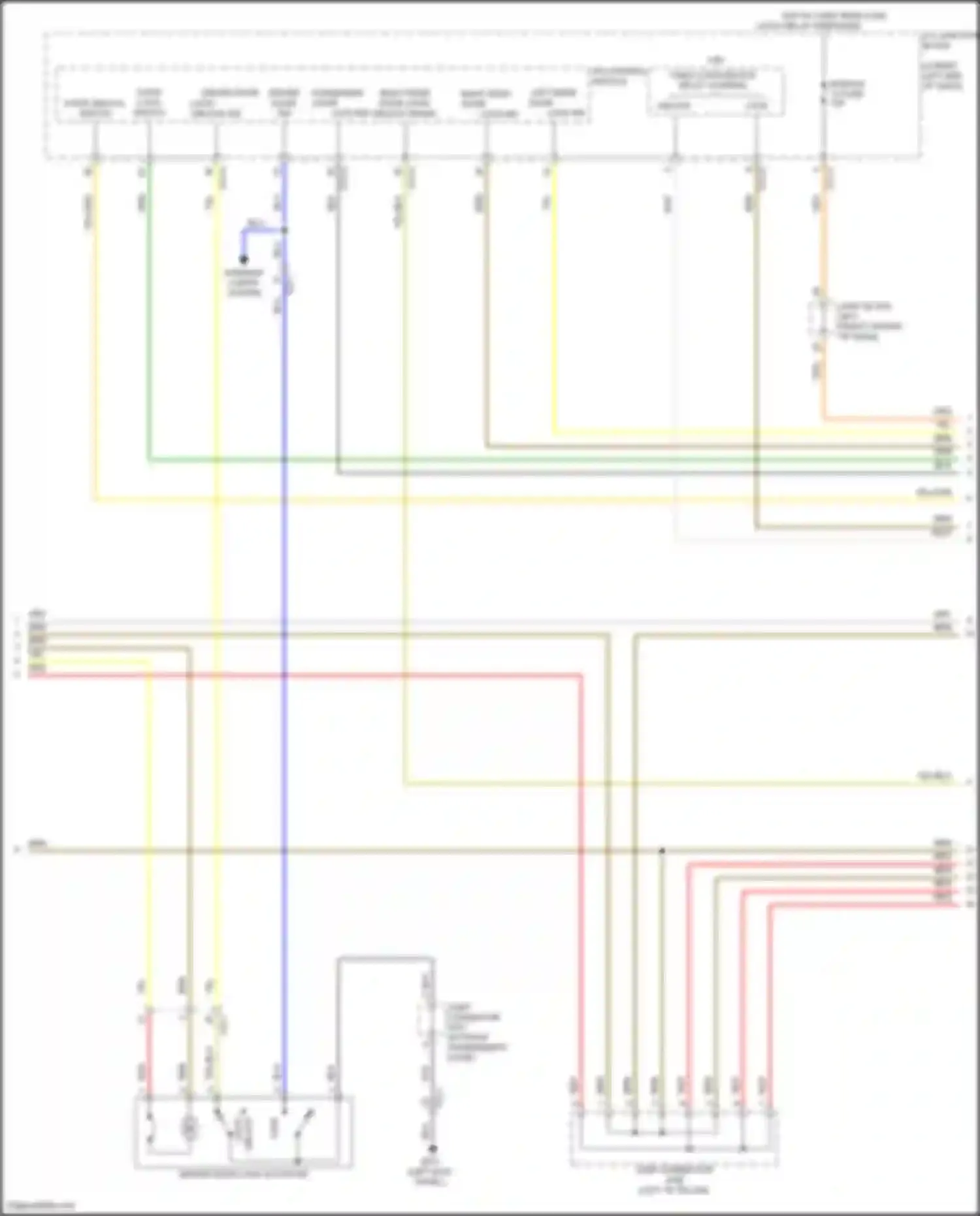 Wiring diagram door unlock switch for Genesis GV70 I (2020-2024) (2 of 10)
