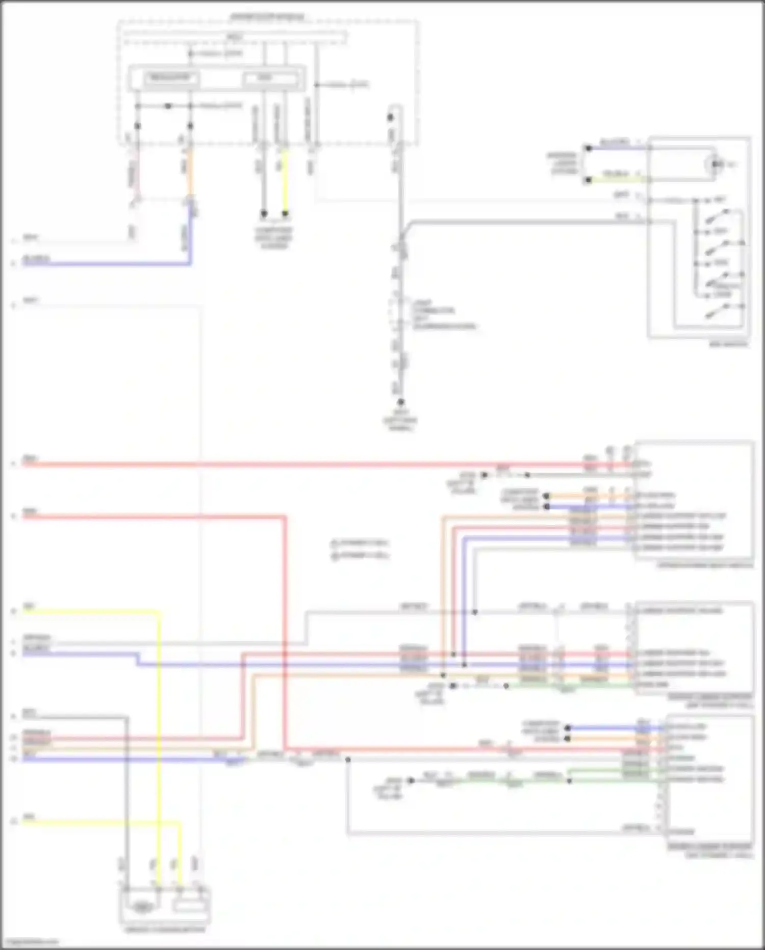 Wiring diagram driver door module for Genesis GV70 I (2020-2024) (4 of 16)