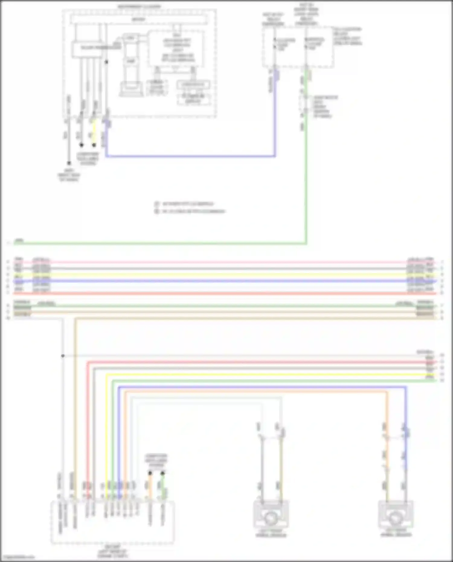 Wiring diagram left front wheel sensor for Genesis GV70 I (2020-2024) (2 of 2)