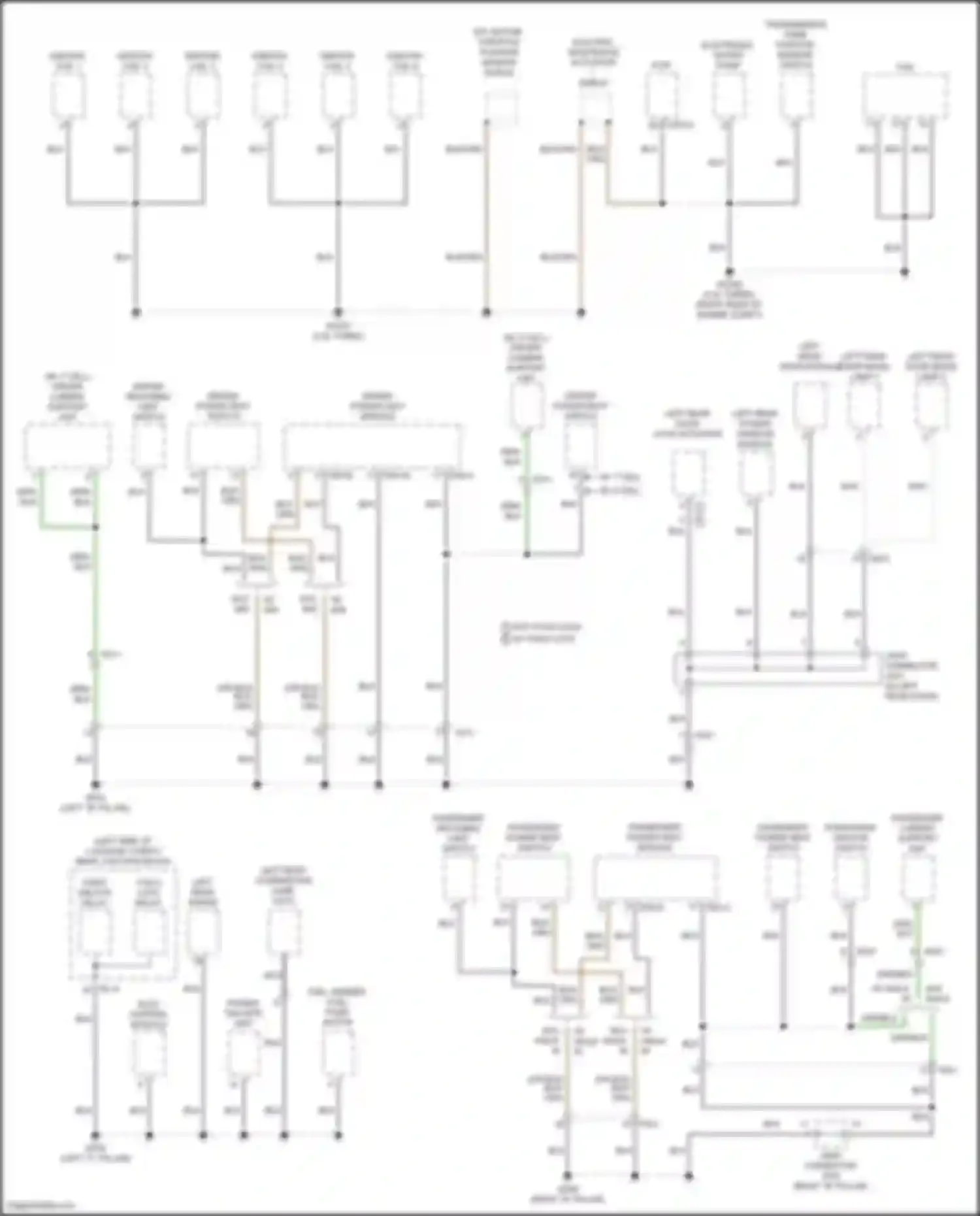 Wiring diagram left rear door lock actuator for Genesis GV70 I (2020-2024) (5 of 9)
