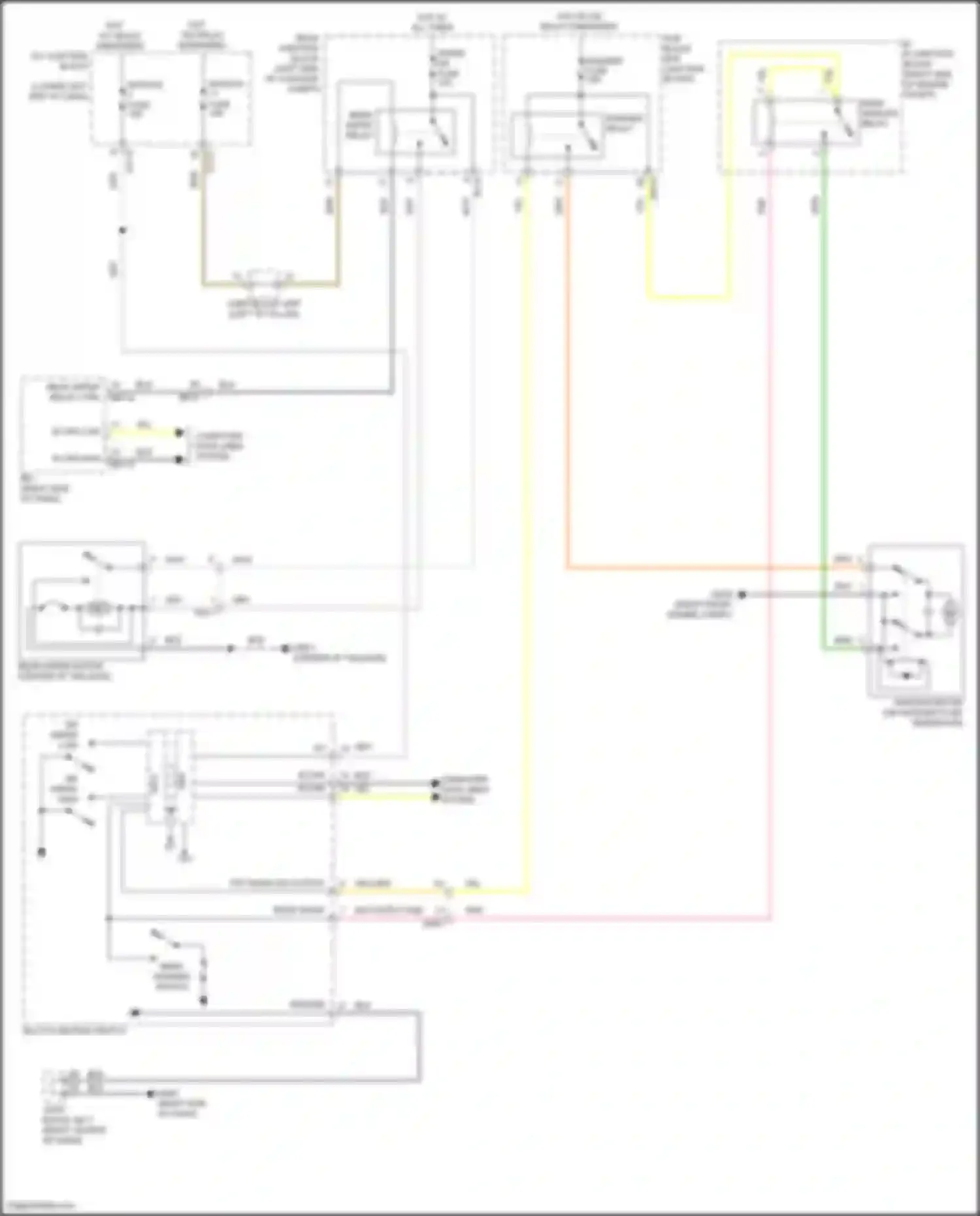 Wiring diagram rear wiper relay for Genesis GV70 I (2020-2024) (3 of 3)