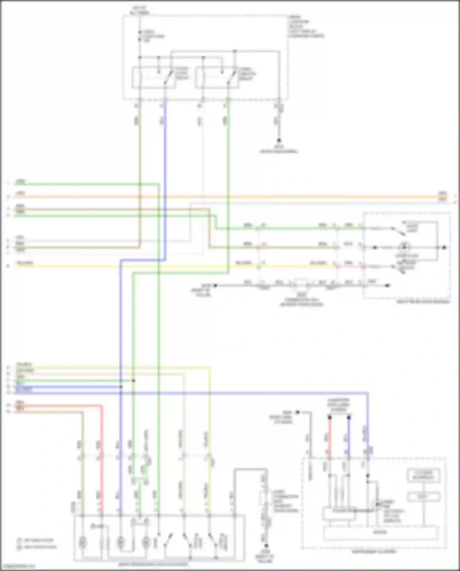 Wiring diagram right rear door lock actuator for Genesis GV70 I (2020-2024) (1 of 9)