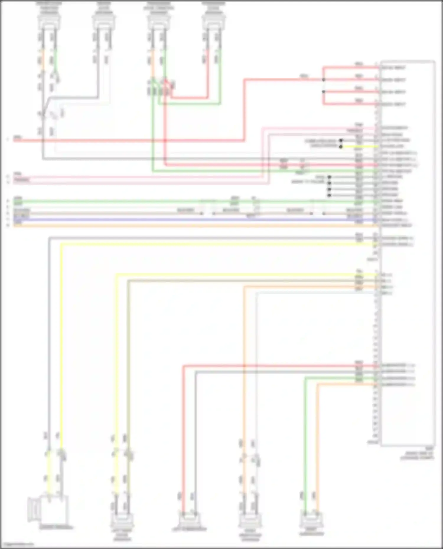 Wiring diagram right subwoofer for Genesis GV70 I (2020-2024) (2 of 4)