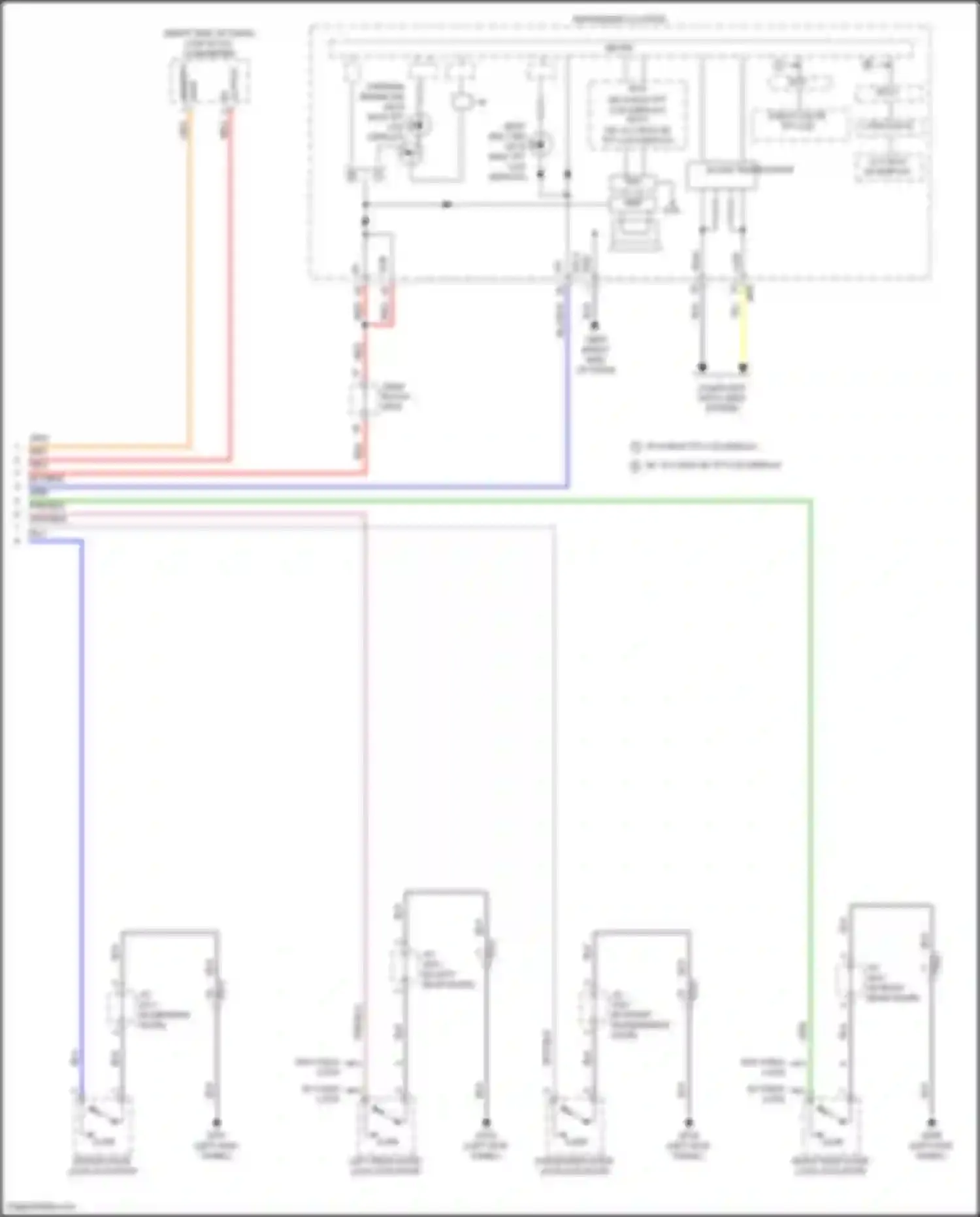 Wiring diagram w/ 8 inch tft lcd display for Genesis GV70 I (2020-2024) (4 of 19)
