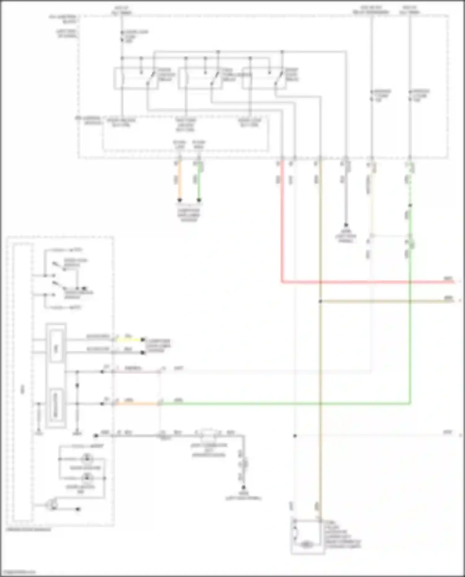 GV80 Coupe Genesis I (2023-2024): Power door locks circuit, w/o nfc (1 of 7)