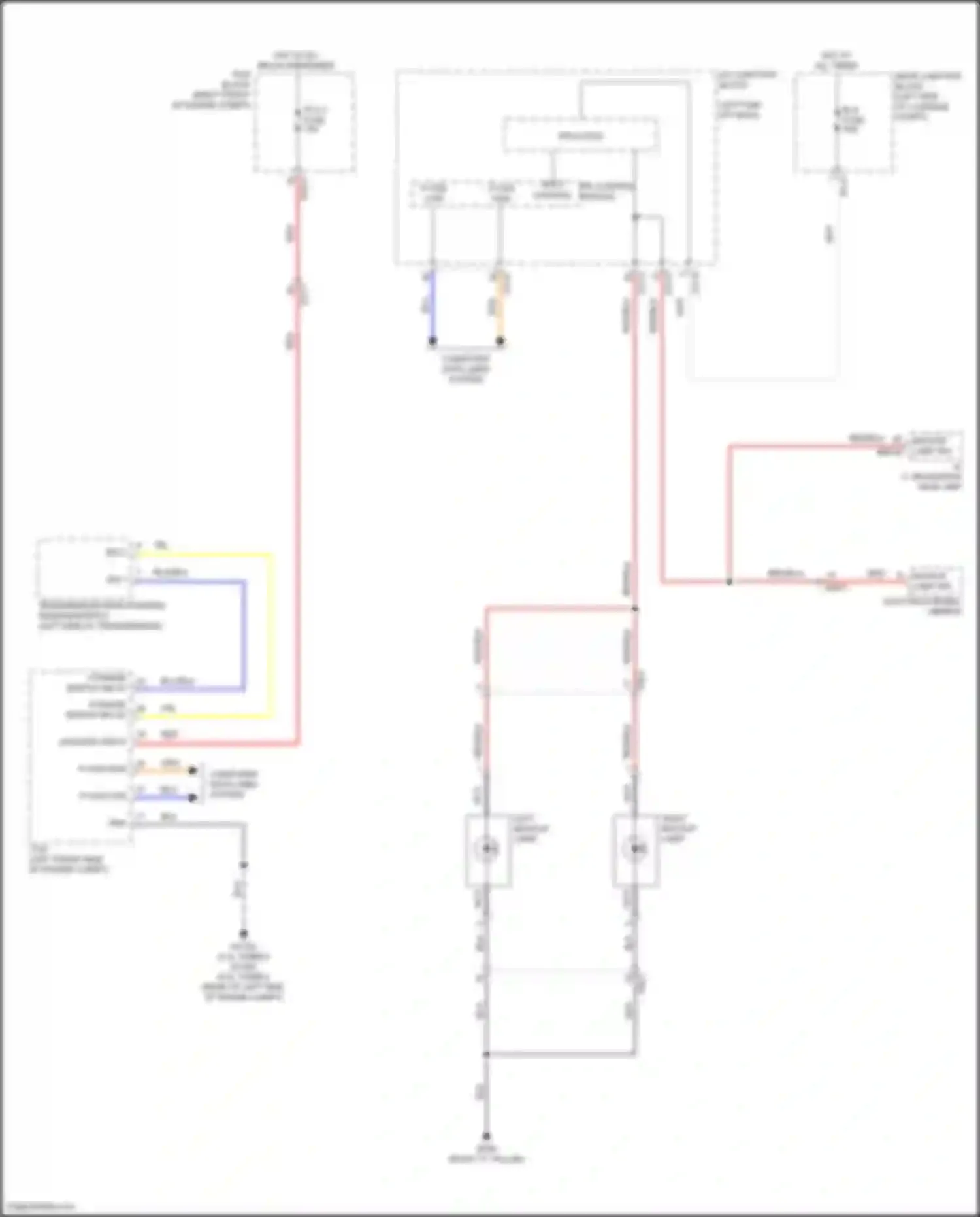 GV80 Genesis I facelift (2023-2024): Backup lamps circuit