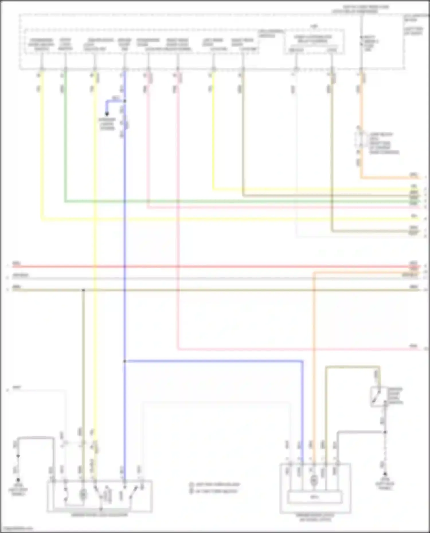 Wiring diagram driver door pawl switch for Genesis GV80 I facelift (2023-2024) (1 of 5)
