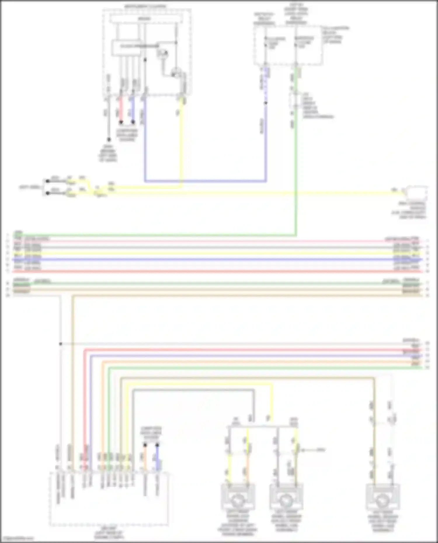 Wiring diagram left front wheel sensor for Genesis GV80 I facelift (2023-2024) (2 of 2)