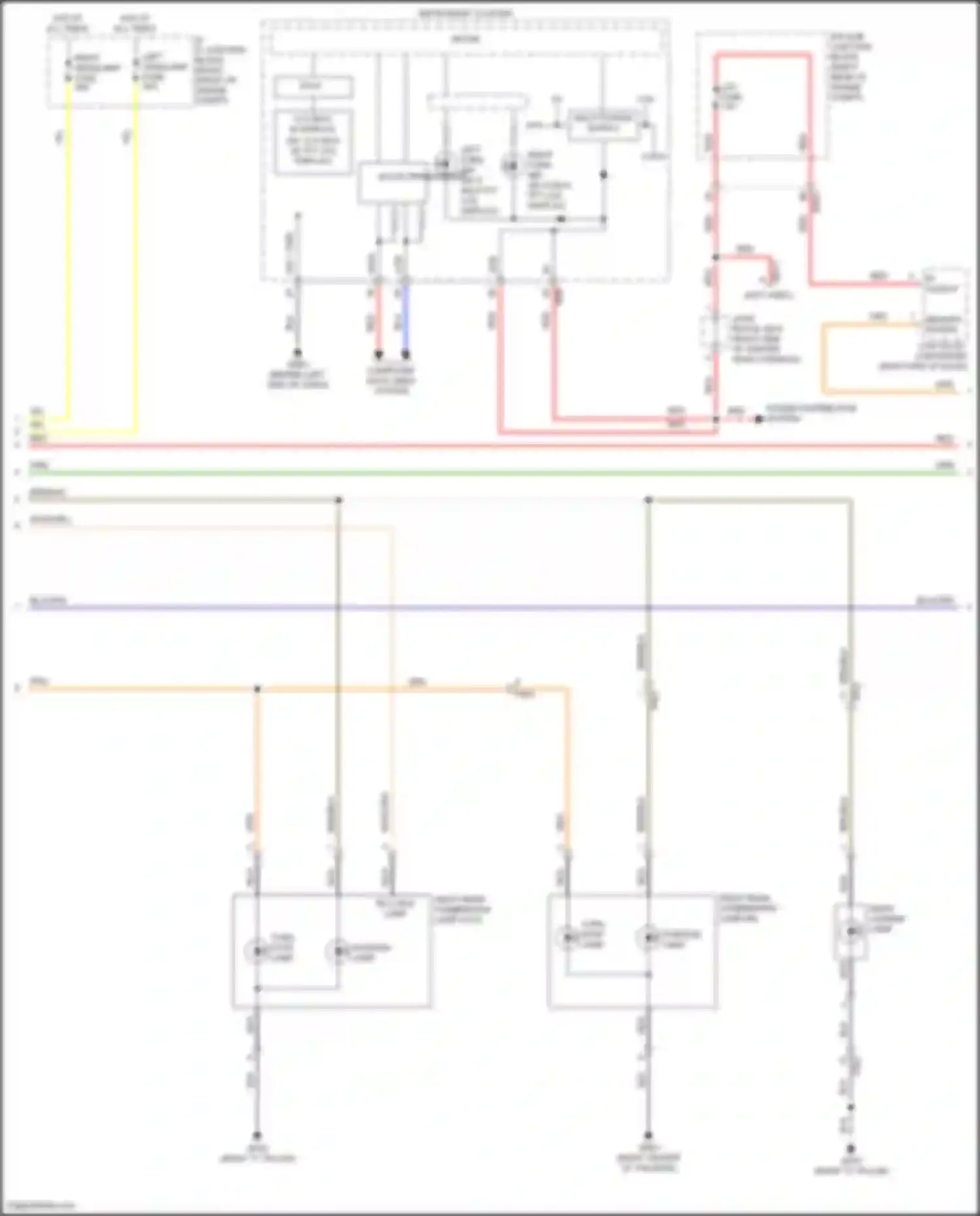 Wiring diagram position lamp for Genesis GV80 I facelift (2023-2024) (2 of 2)